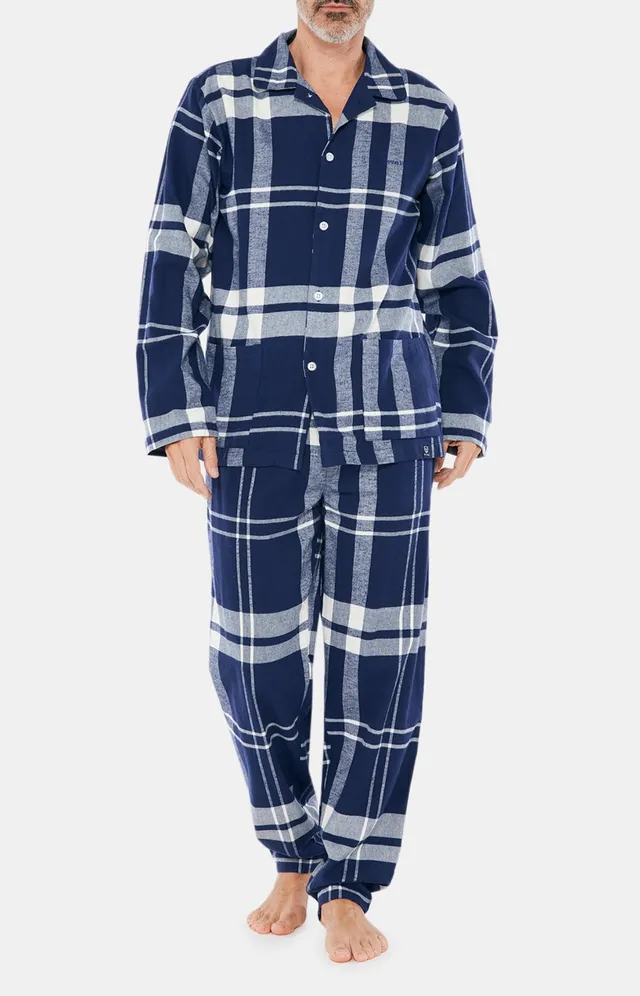 arthur-bob-big-carreaux-pyjama-homme-marine-pilou image 1