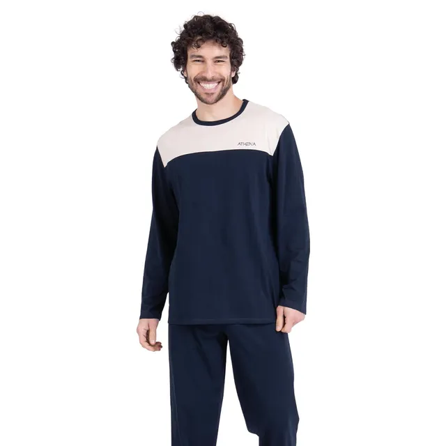 athena-ecopack-construction-pyjama-court-homme-l-coton image 1