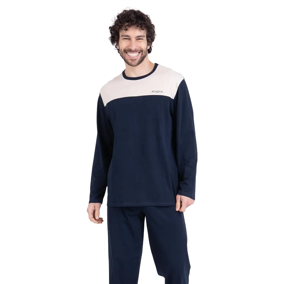 athena-ecopack-construction-pyjama-court-homme-l-coton image 1