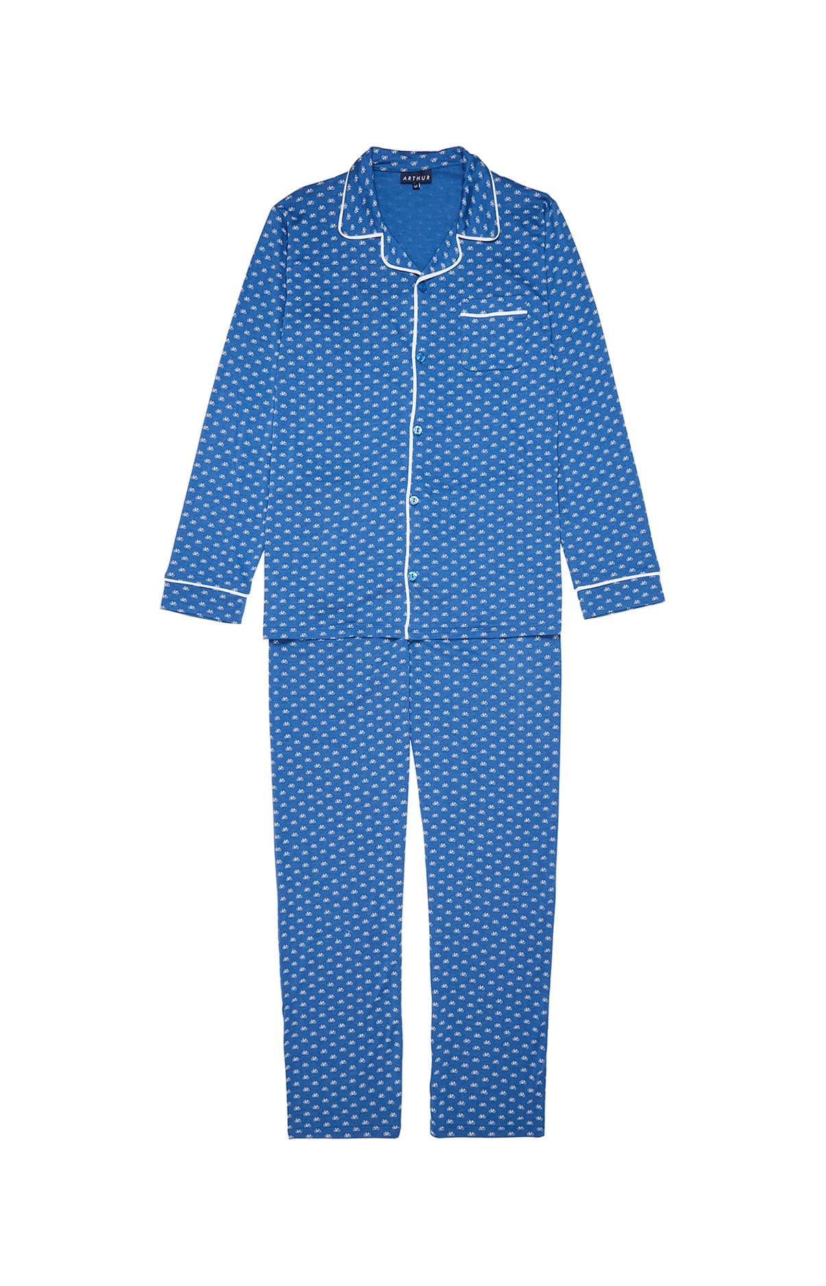 arthur-bob-petit-v-lo-pyjama-boutonn-homme-denim-lyocell image 3