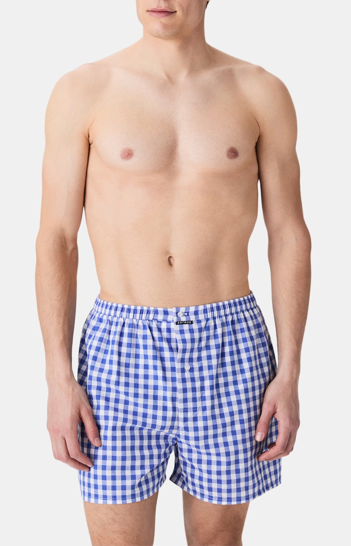arthur-le-club-vichy-cale-on-coton-bio-azur image 2