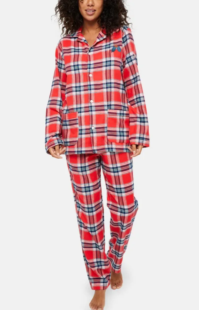 arthur-bob-logan-pyjama-boutonn-rouge-l-flanelle-coton image 1
