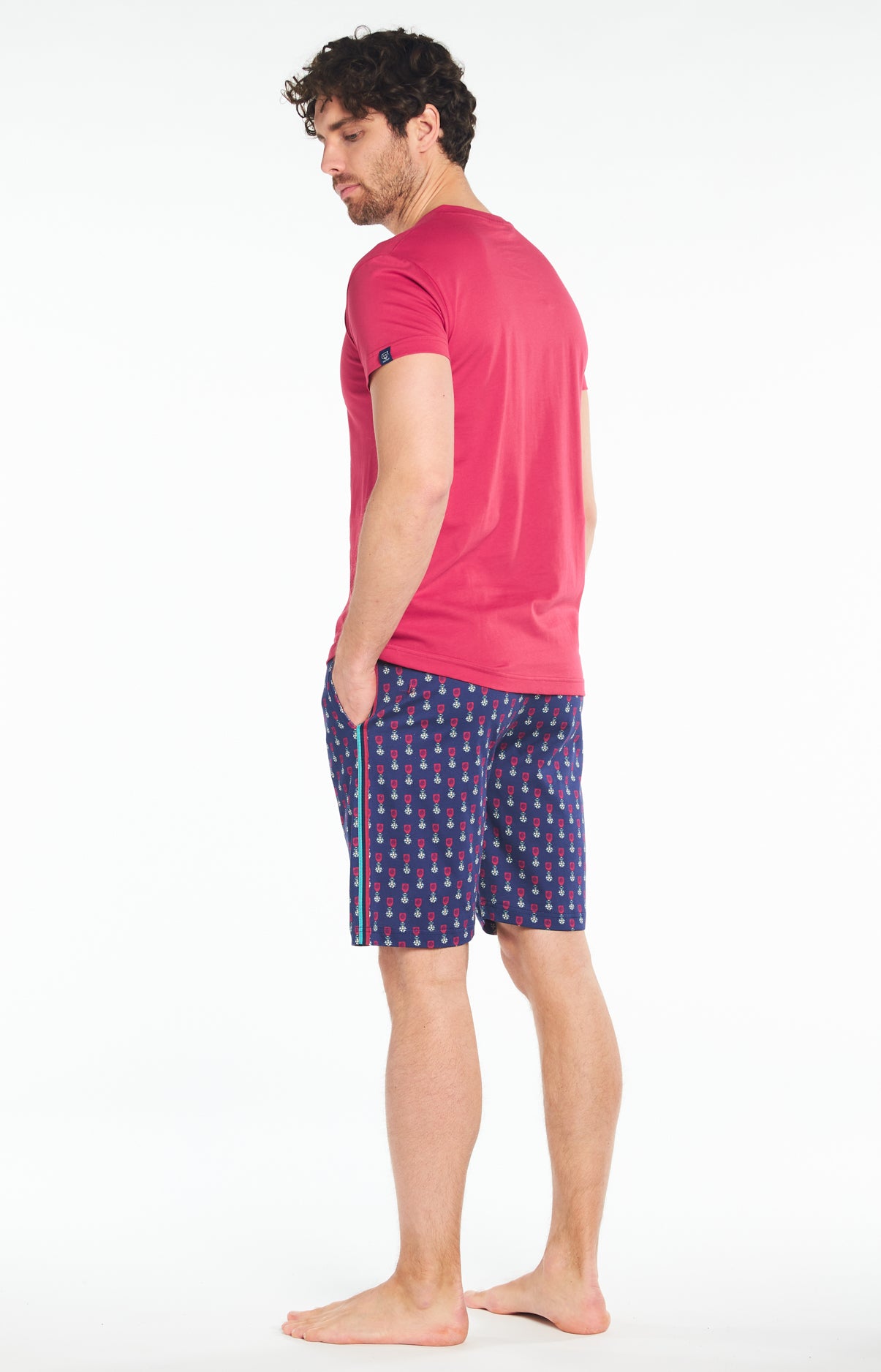arthur-bob-l-gion-dormeur-pyjashort-homme-marine-coton-bio image 6