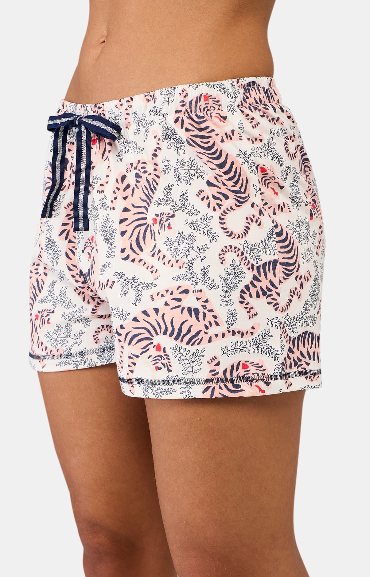 arthur-bob-tigre-pyjama-court-femme-blanc-coton-bio image 4