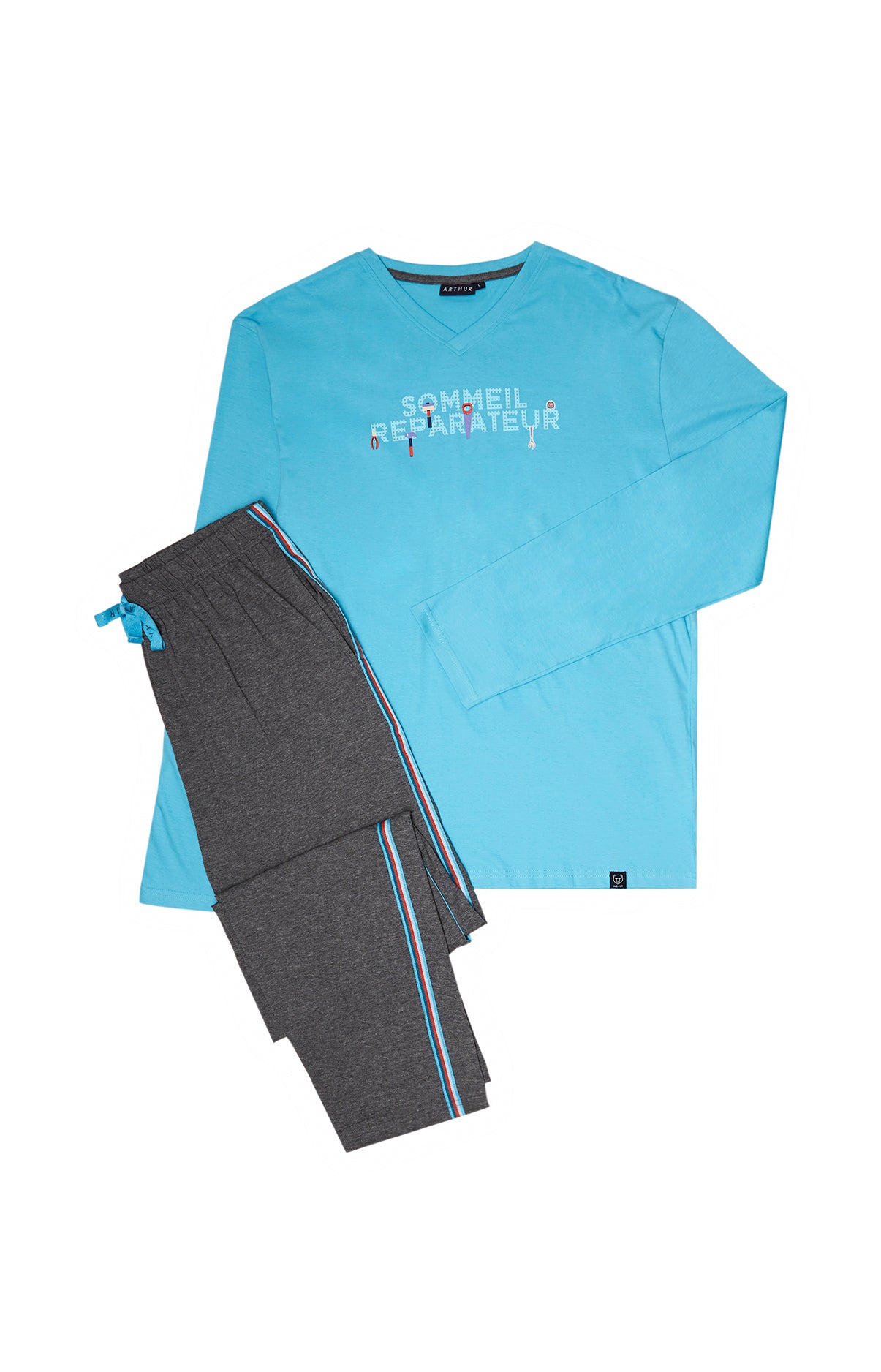 arthur-bob-pyjama-homme-bricolage-marine image 3