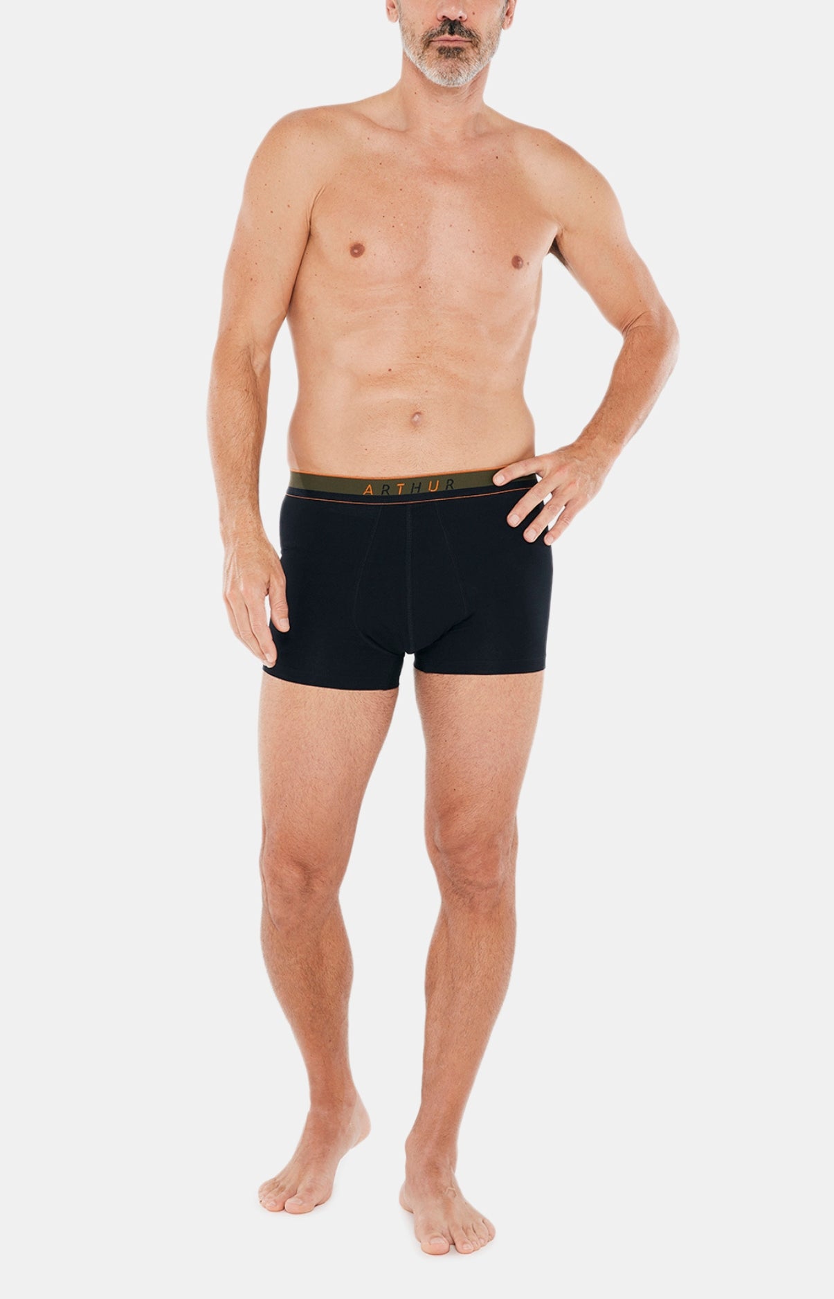 arthur-bob-boxer-slipp-homme-noir-coton-bio image 1