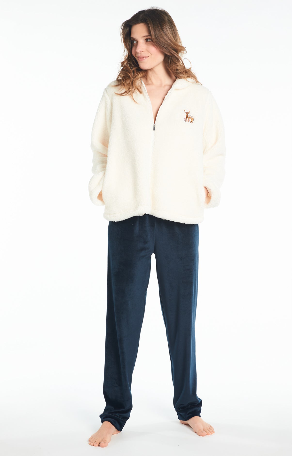 arthur-bob-cerf-veste-femme-ivoire-polyester-chaud image 2