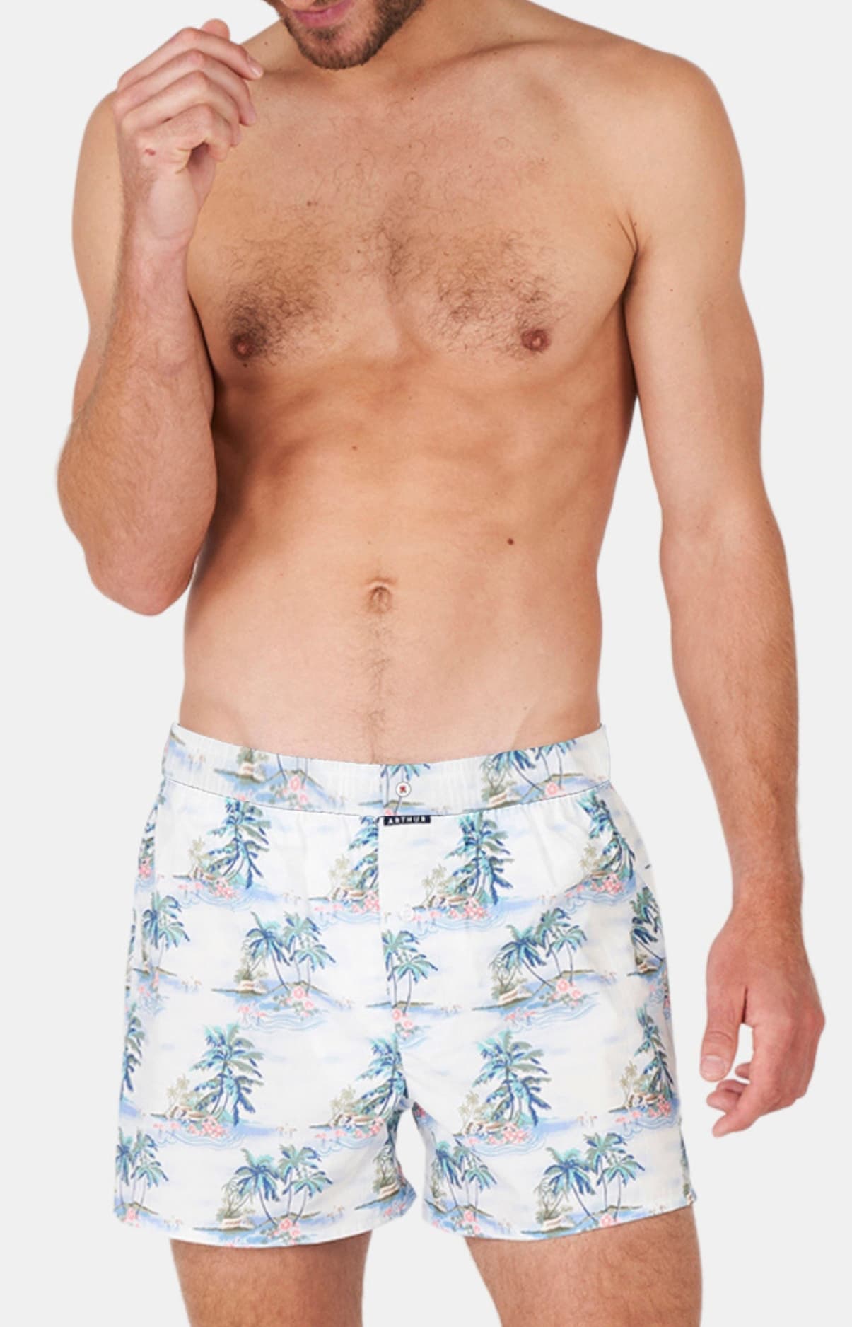 arthur-le-club-cale-on-hawai-azur-coton-homme image 2