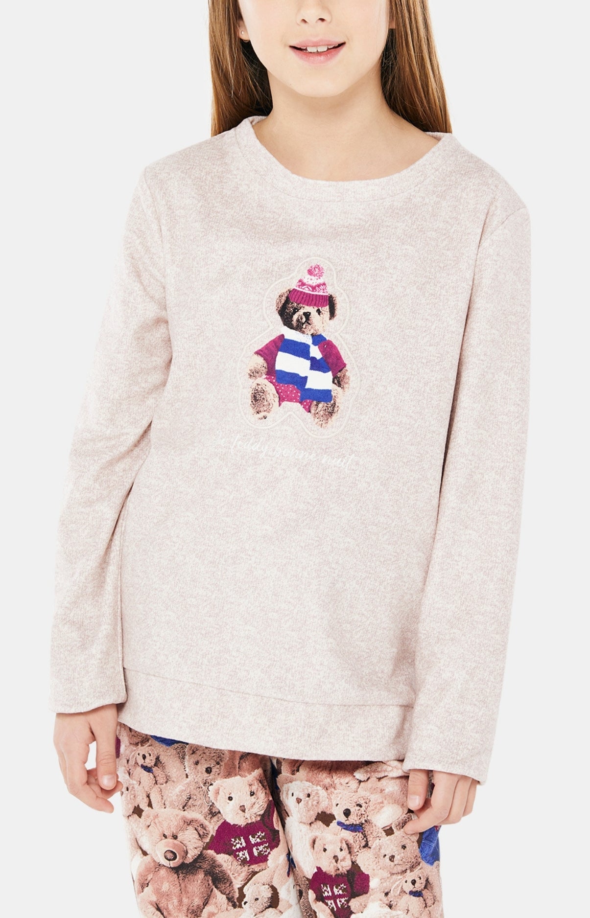 arthur-bob-pyjama-enfant-polaire-teddy-beige-chaud-hiver image 2