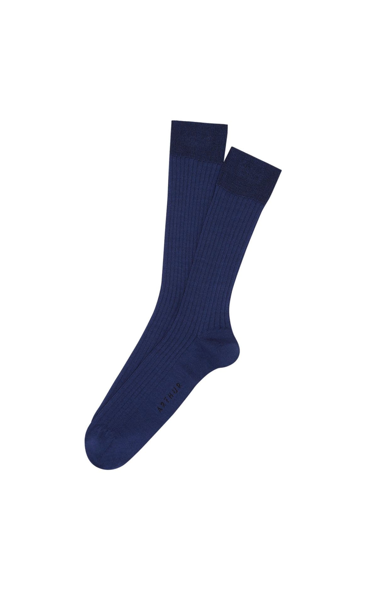 arthur-marine-chaussettes-homme-marine-fil-d-cosse image 1