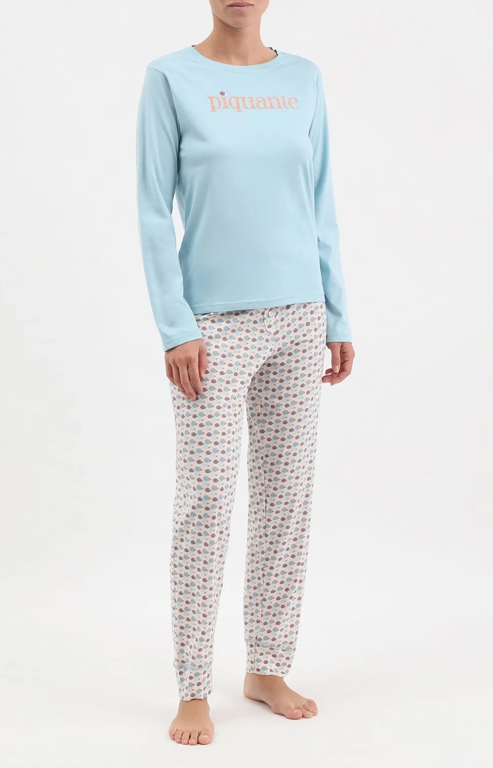arthur-bob-piquante-pyjama-coton-rose-manches-longues image 1