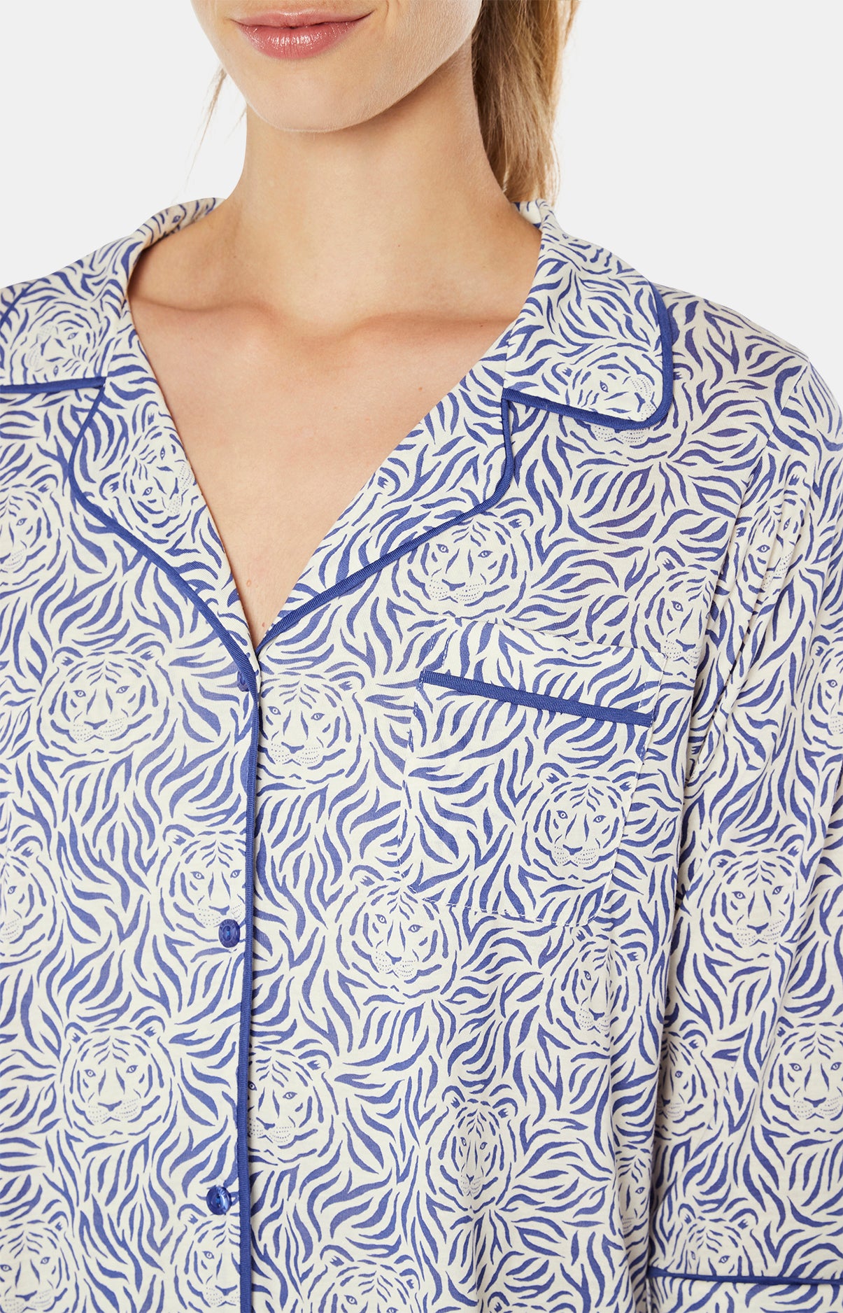 arthur-bob-tigre-pyjashort-bleu-lyocell-femme image 4