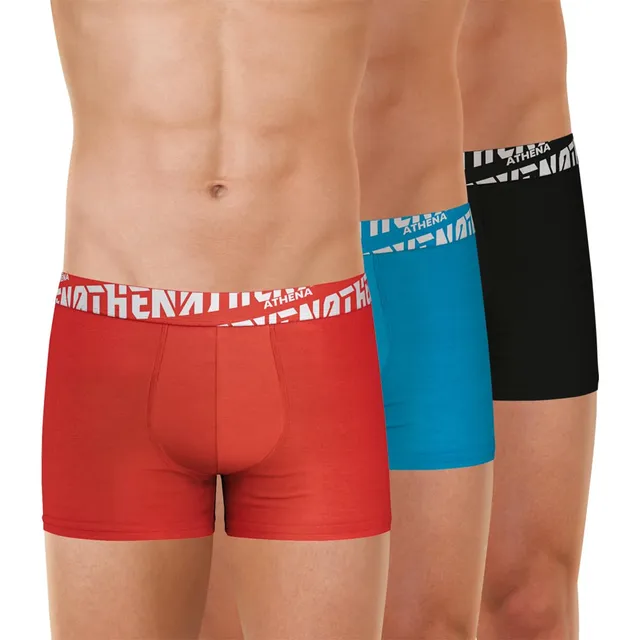 athena-easy-sport-lot-3-boxers-homme-noir-microfibre-sport image 1