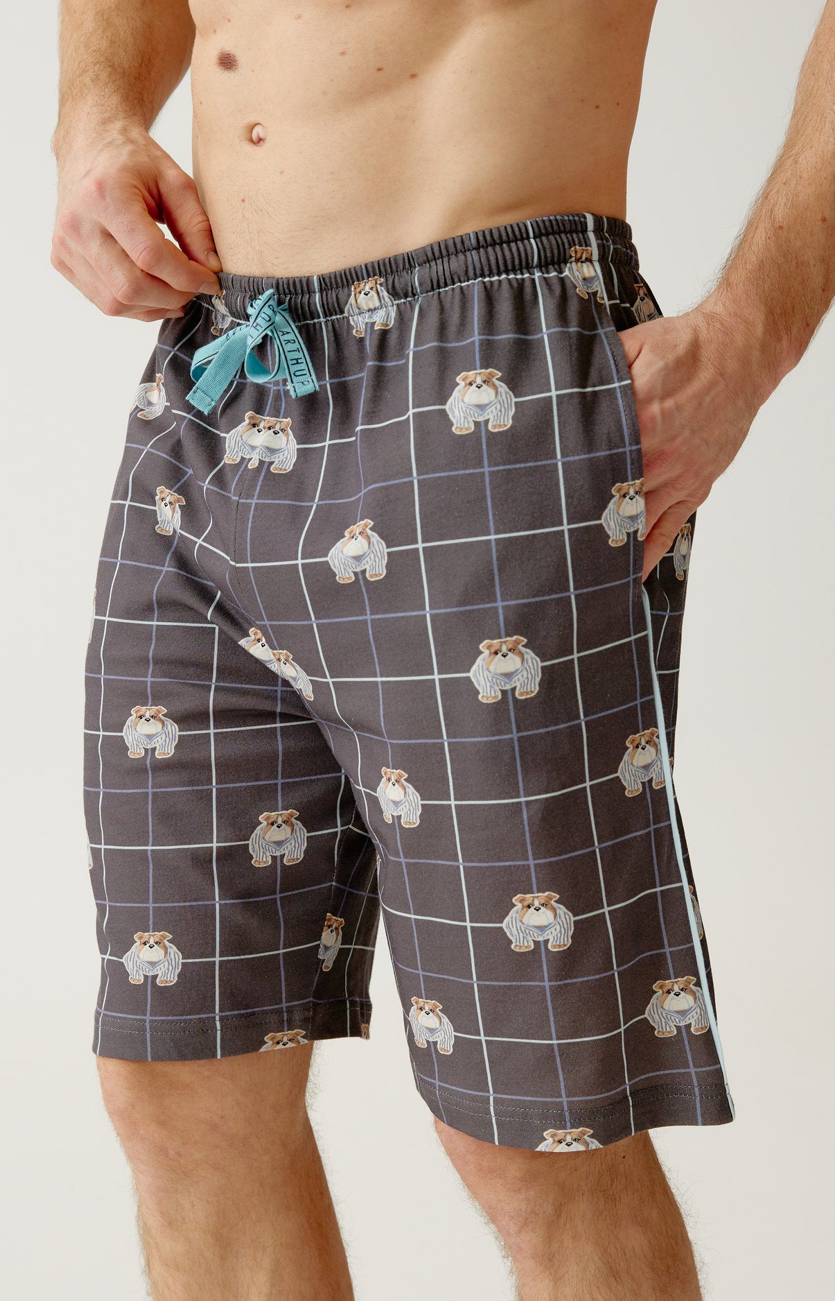 arthur-bob-ma-meilleure-vie-pyjashort-homme-coton-bio-ebony image 4