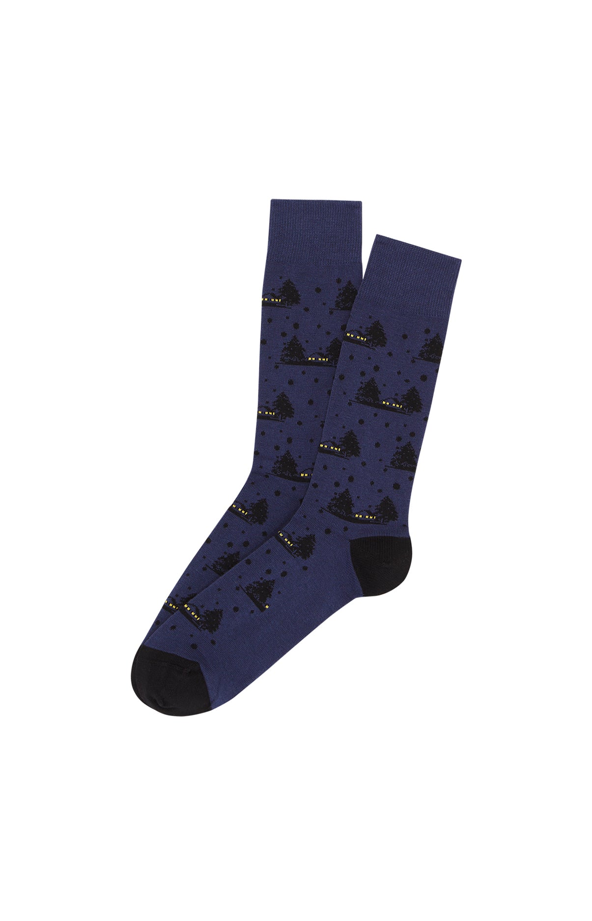 arthur-bob-nuit-d-hiver-chaussettes-marine-coton-bio image 1