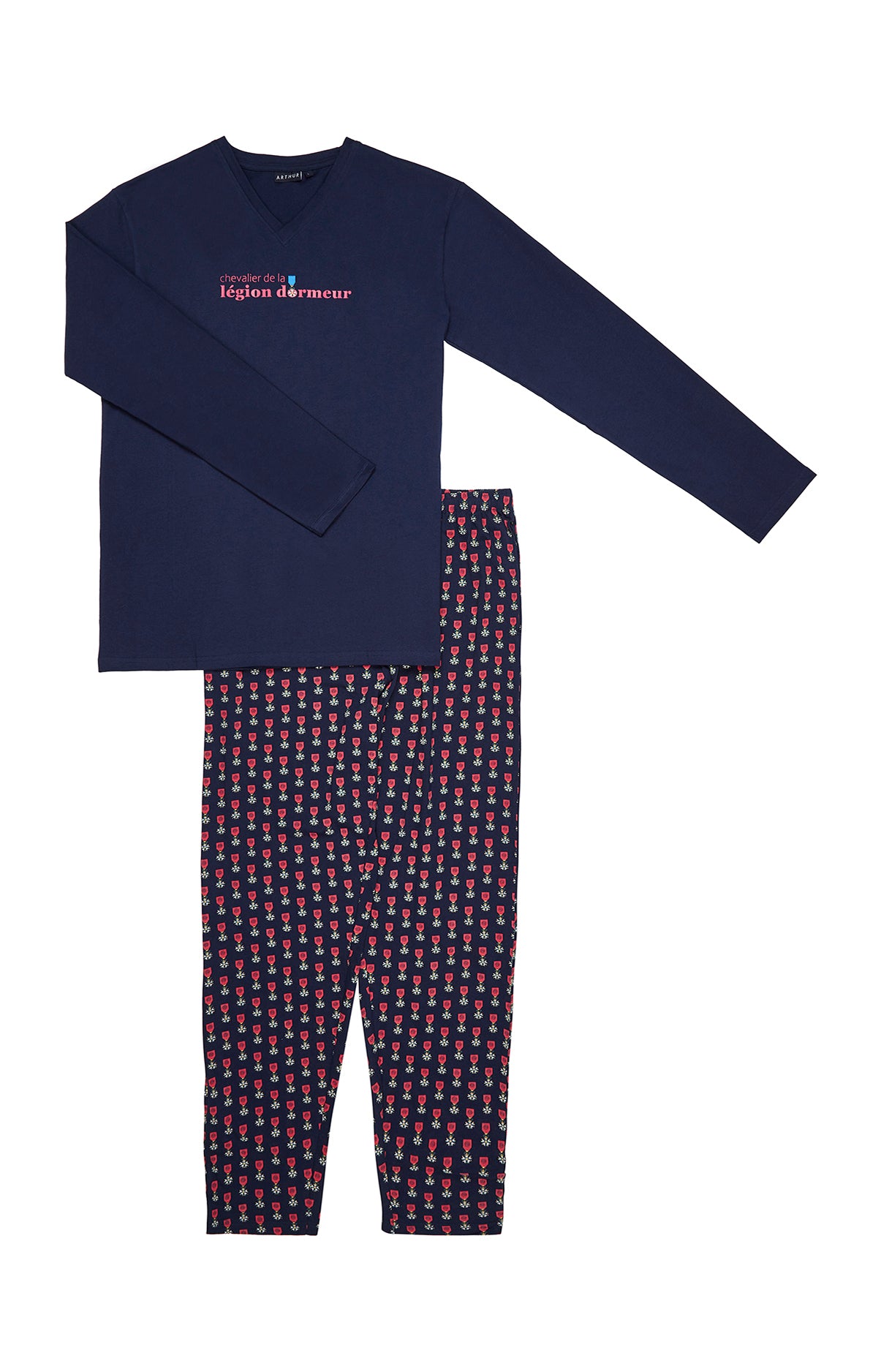 arthur-bob-l-gion-dormeur-pyjama-homme-marine image 3