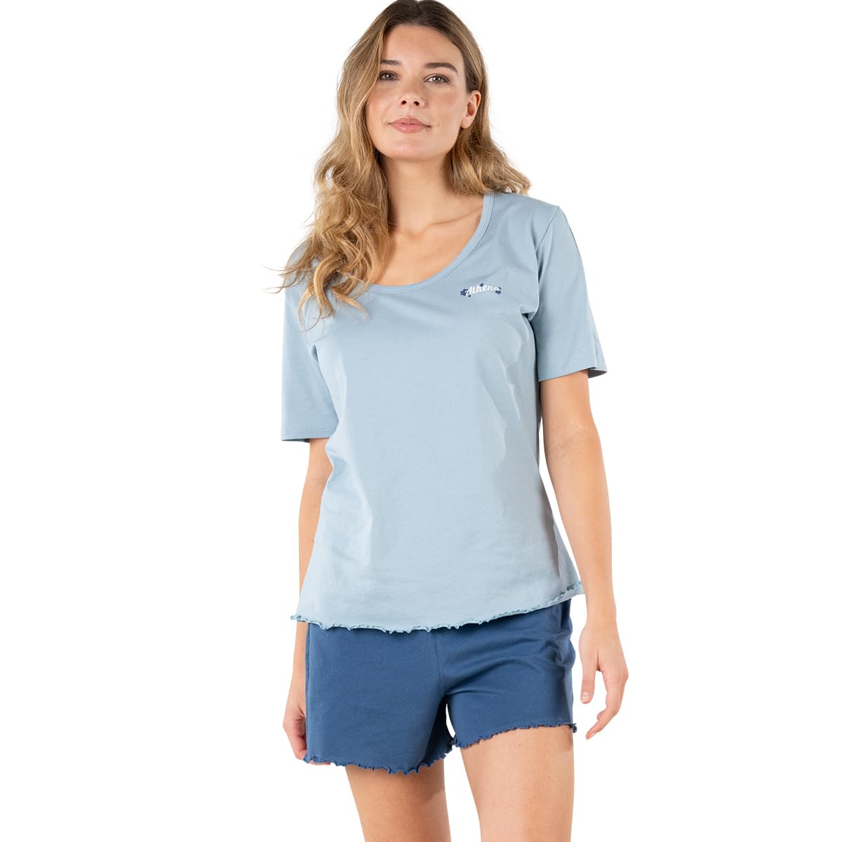 athena-my-petit-prix-pyjama-court-femme-m-l-ger image 2