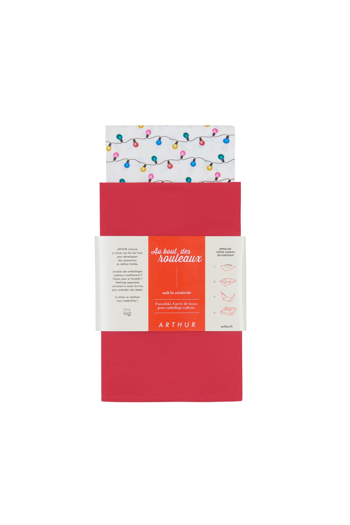 arthur-bob-furoshiki-uni-rouge-ampoules-emballage-tissu-lot-2 image 2