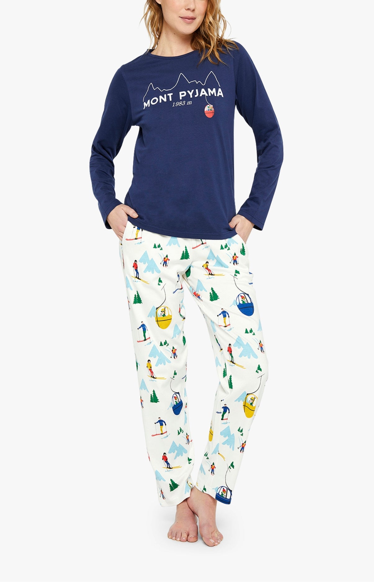 arthur-bob-pyjama-mont-pyjama-blanc-coton-bio-femme image 1
