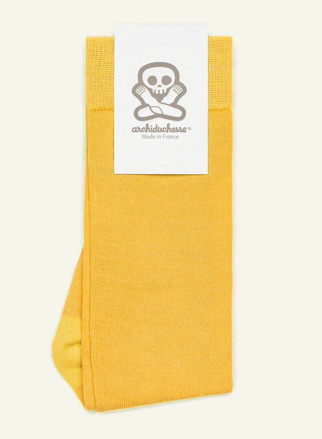 archiduchesse-de-ville-jaune-canari-chaussettes-jaune-coton image 3
