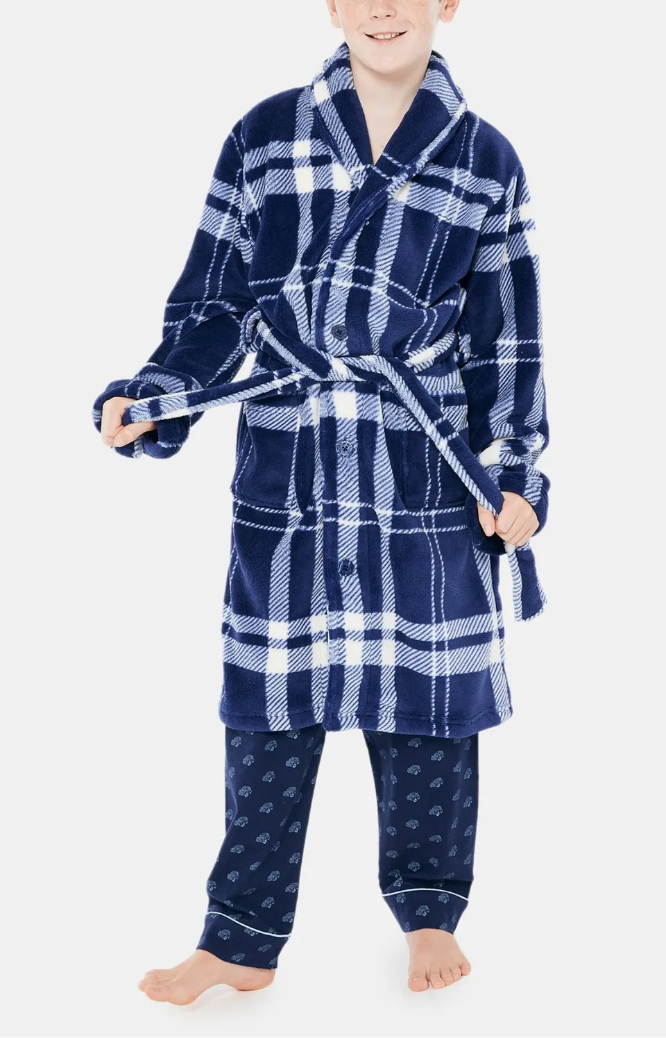 arthur-big-carreaux-robe-de-chambre-marine-10-12 image 1