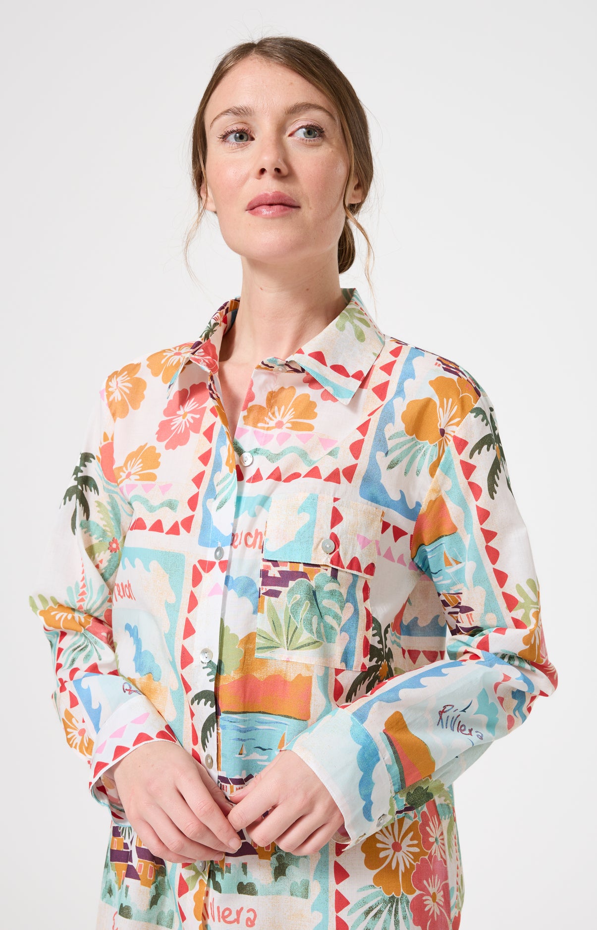 arthur-bob-french-riviera-robe-chemise-multicolore-coton image 4
