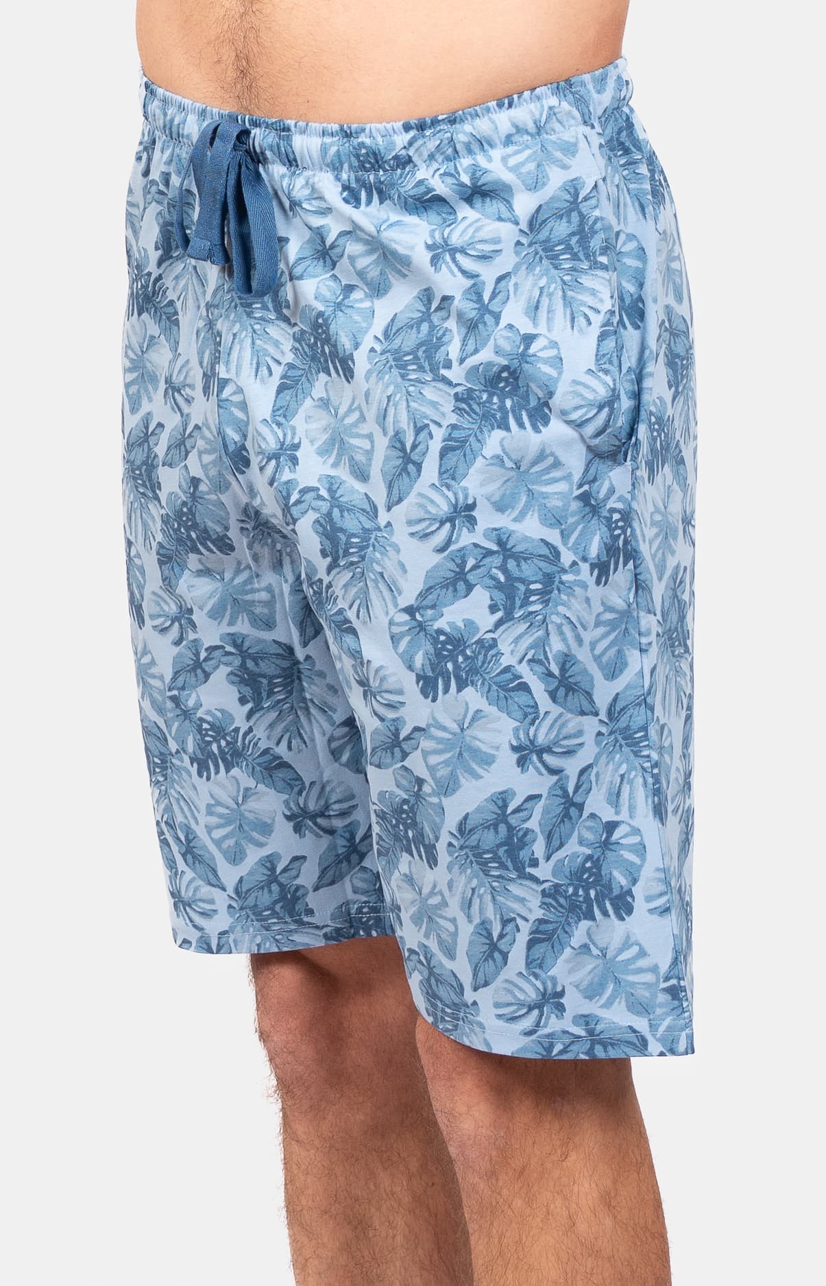 arthur-bob-palmier-pyjashort-homme-coton-bleu image 4