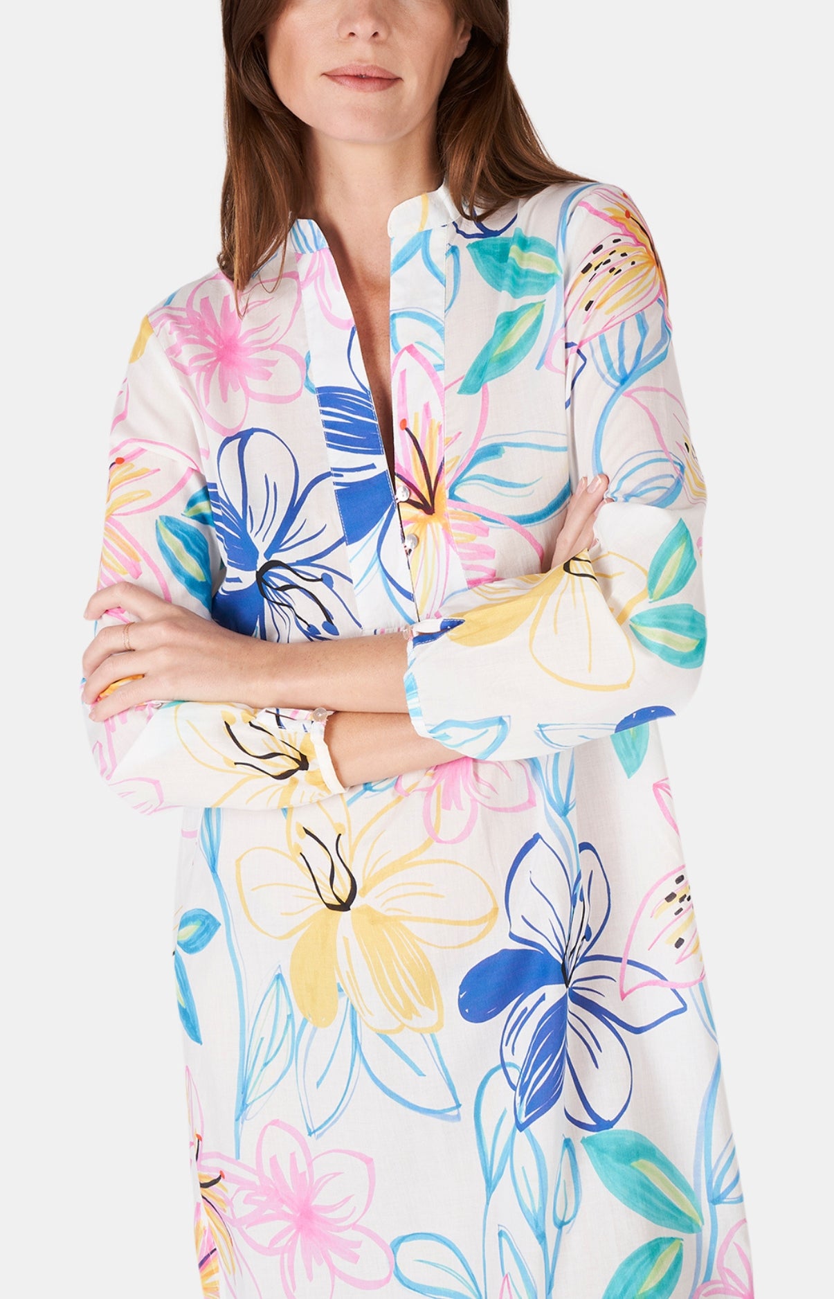 arthur-bob-liquette-flore-chemise-de-nuit-40-42-fleurie image 2