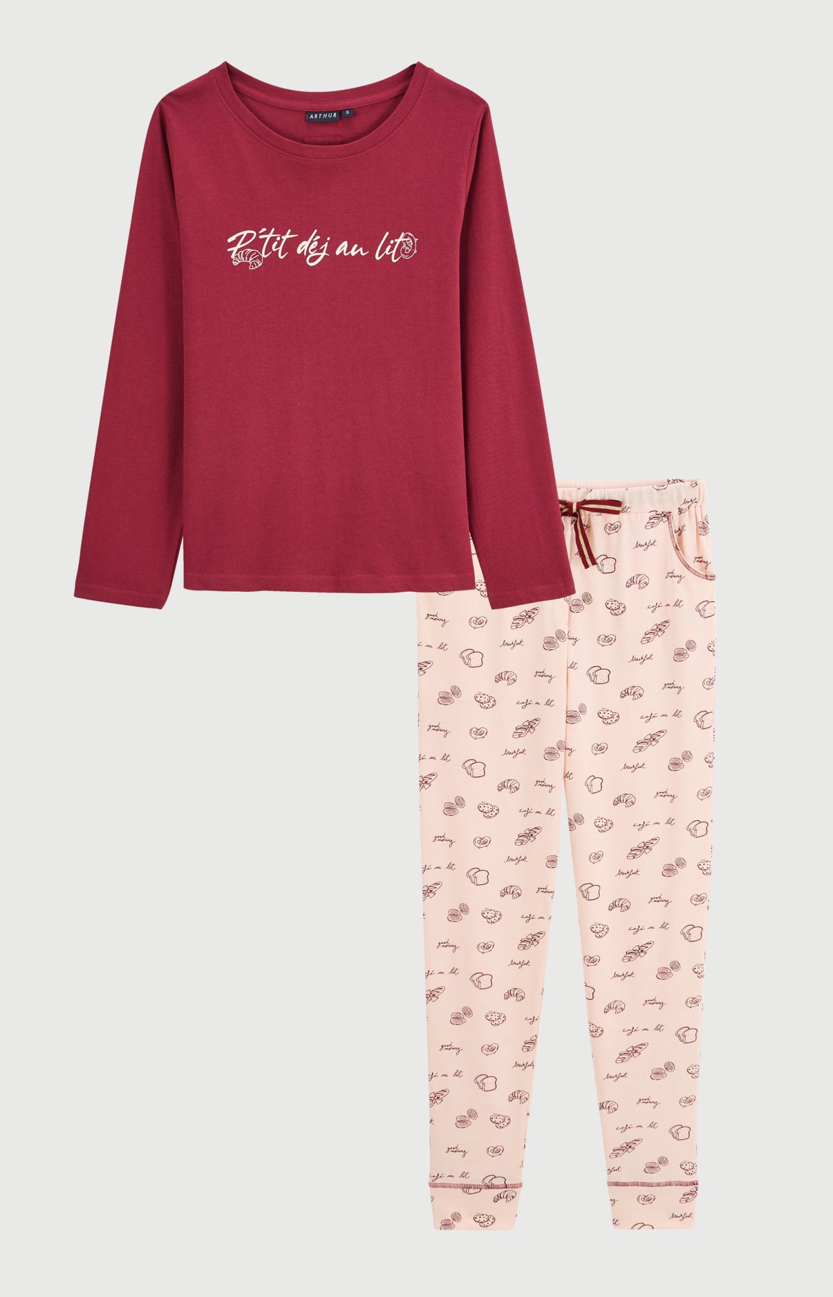 arthur-p-tit-dej-au-lit-pyjama-femme-rose-coton-bio image 3