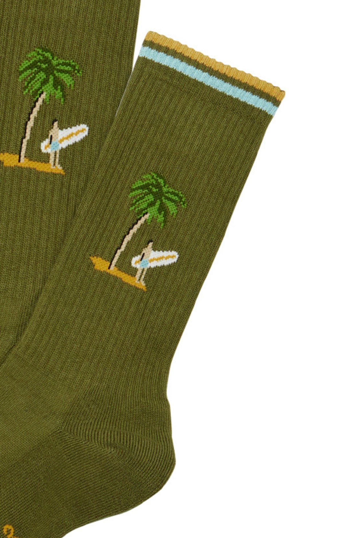 arthur-bob-california-chaussettes-tennis-kaki-40-46-coton image 2