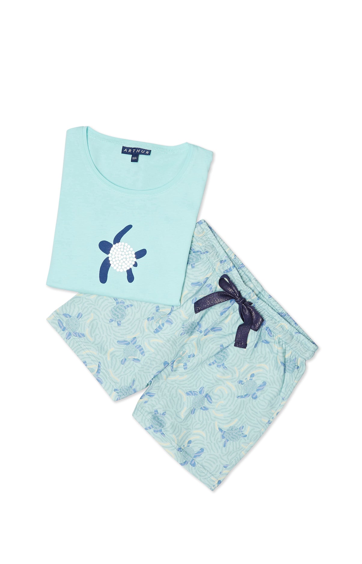 arthur-bob-tortue-pyjashort-enfant-lagon-coton-bio image 3