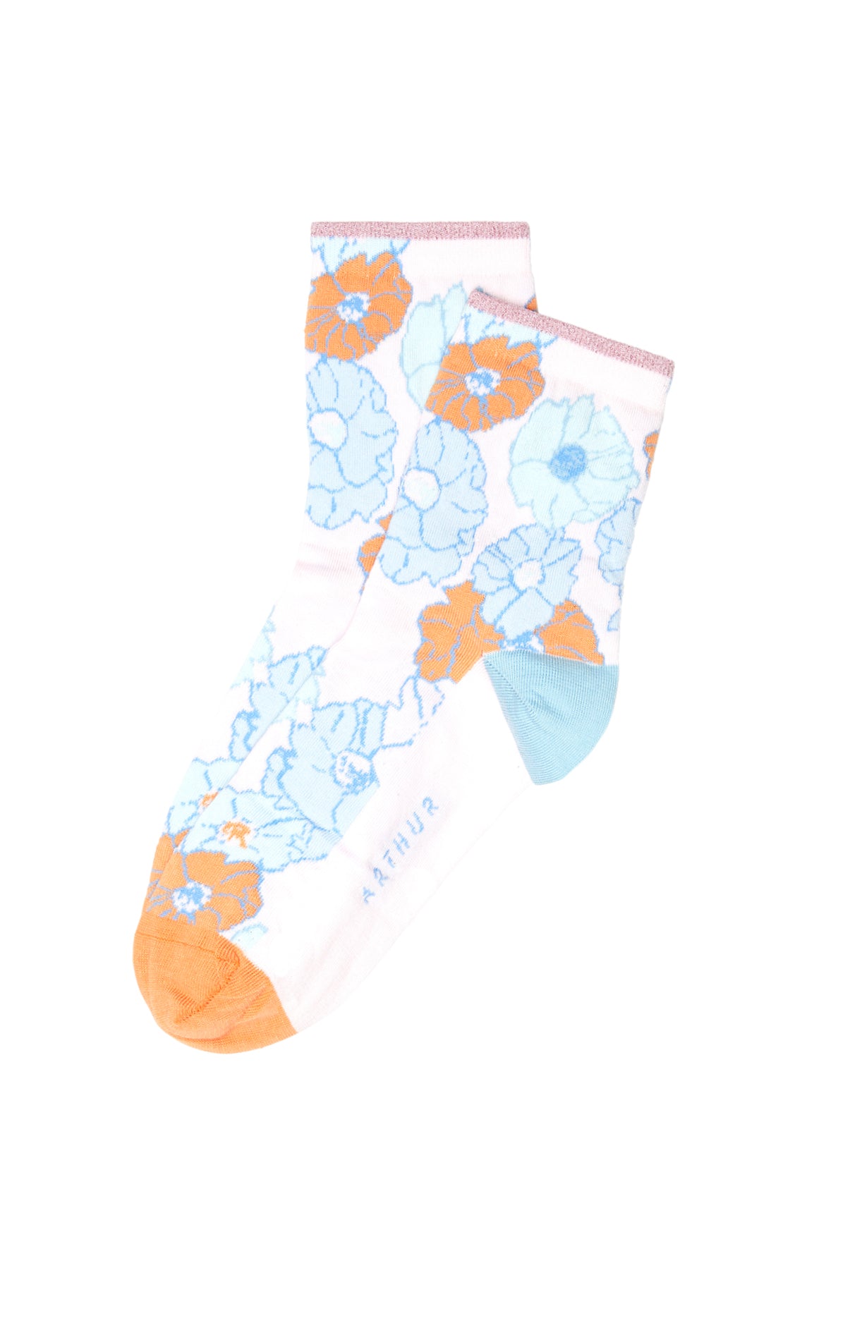 arthur-bob-monette-chaussettes-coton-rose-femme image 1