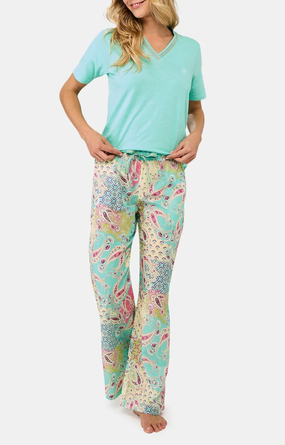 arthur-bob-paisley-pantalon-pyjama-coton-multicolore image 1