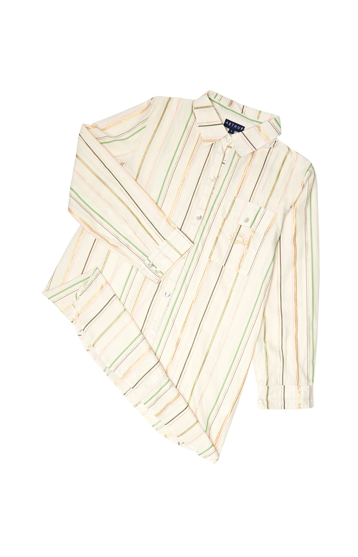 arthur-bob-robe-chemise-sunset-ivoire-ray-e-coton image 3