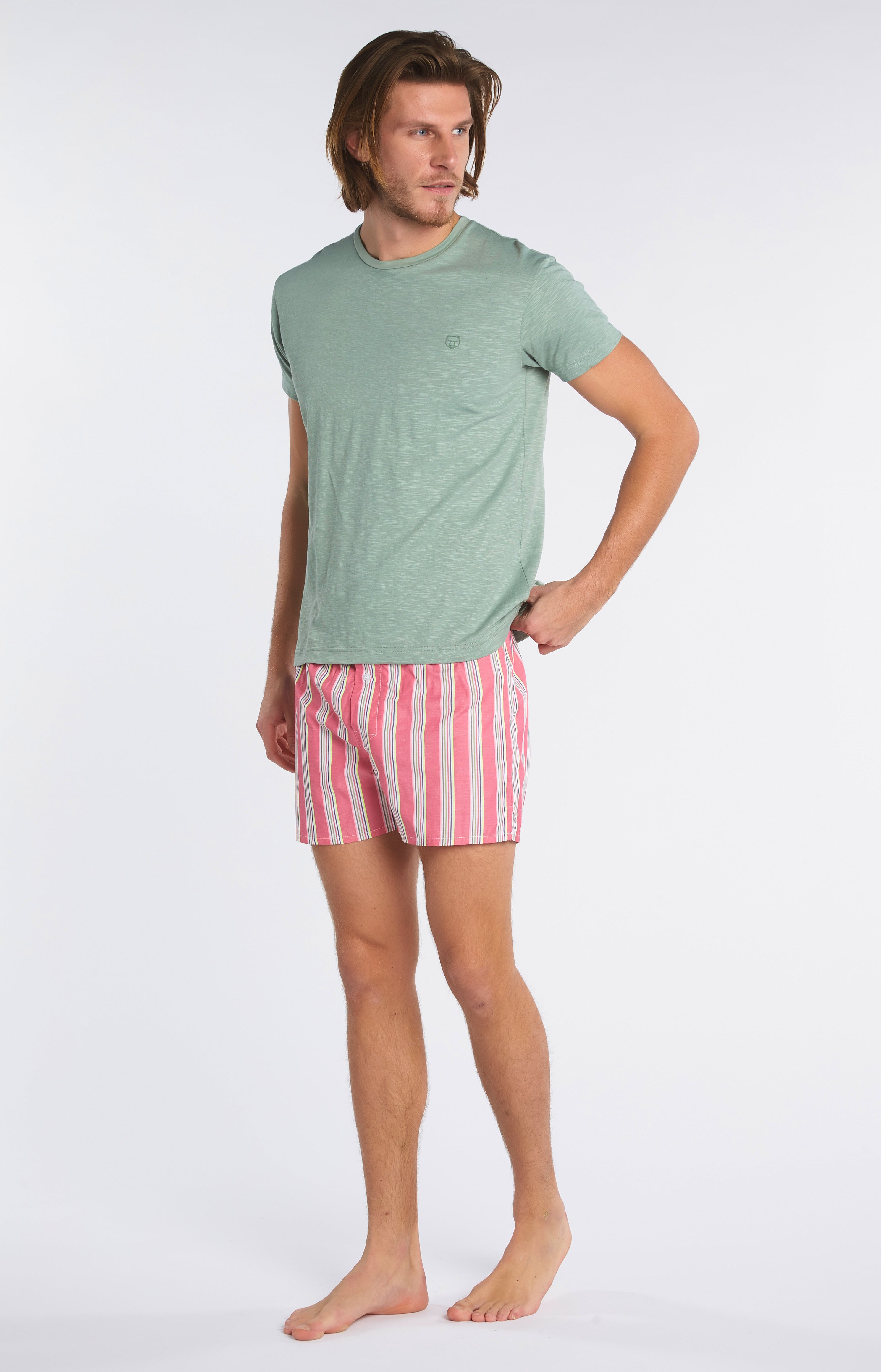 arthur-bob-tee-shirt-homme-vert-lichen-coton-bio image 2