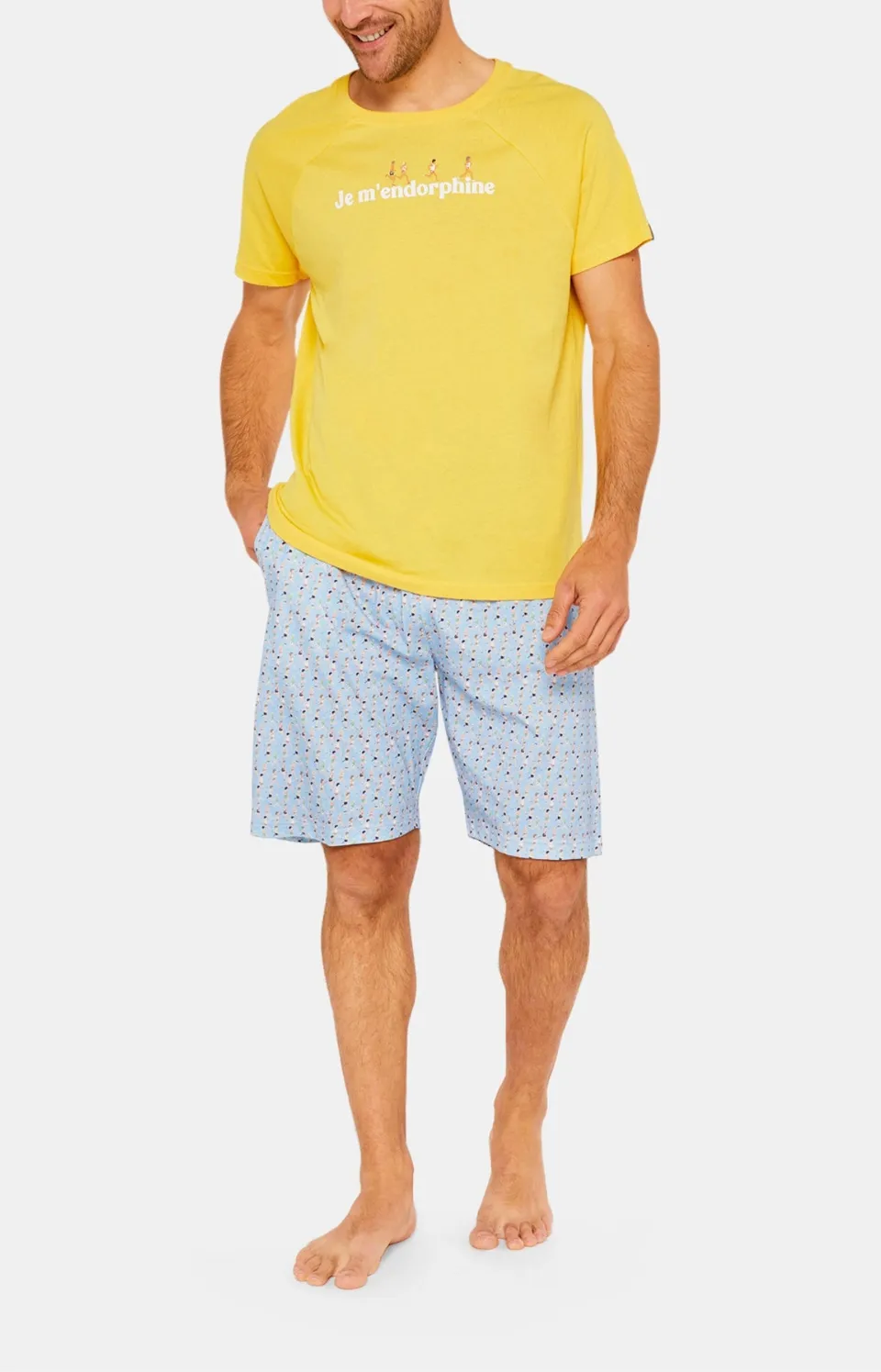 arthur-bob-marathon-pyjashort-pyjama-court-ciel-l-coton-bio image 1
