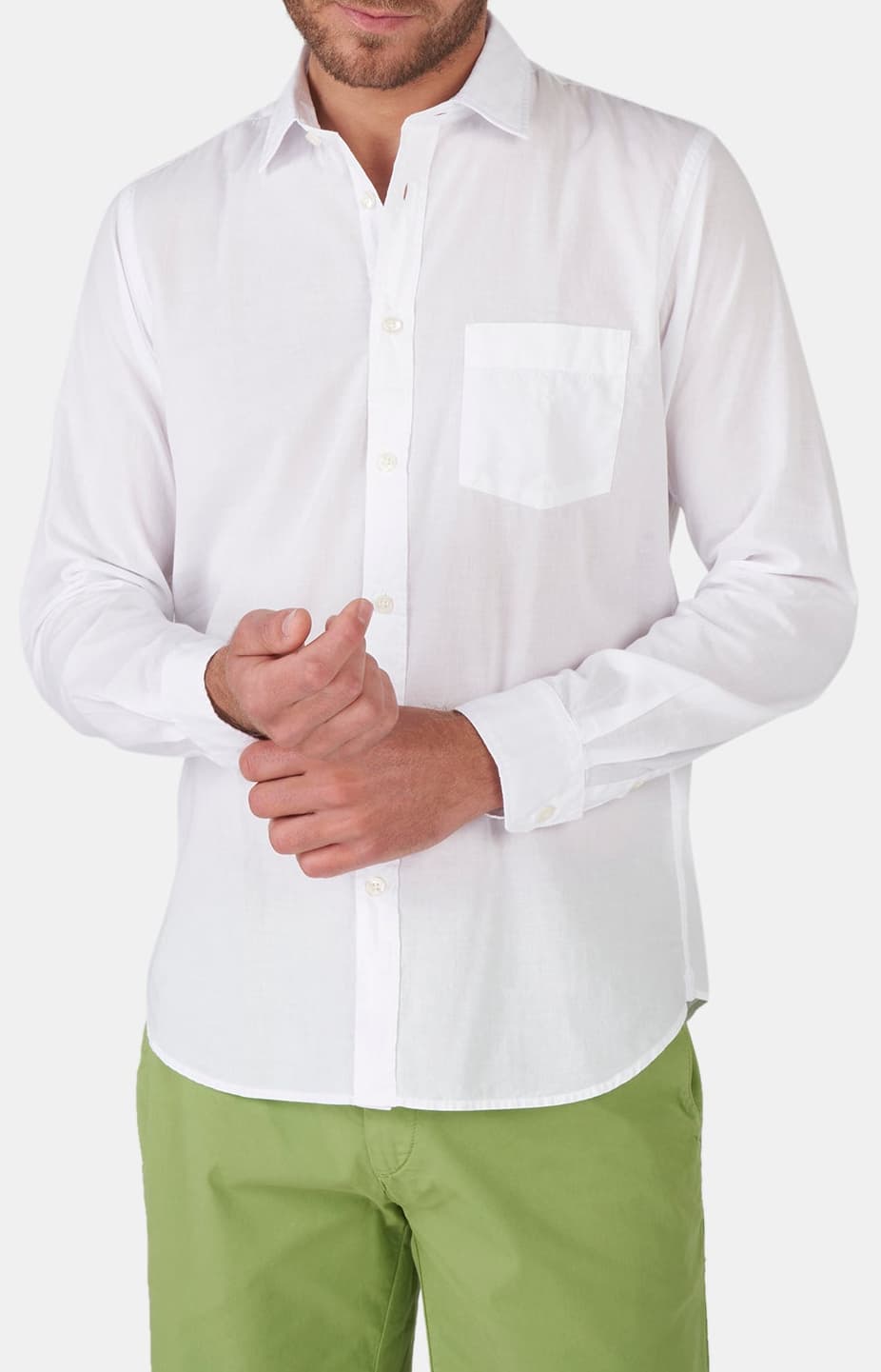 arthur-voile-chemise-homme-blanc-manches-longues image 4