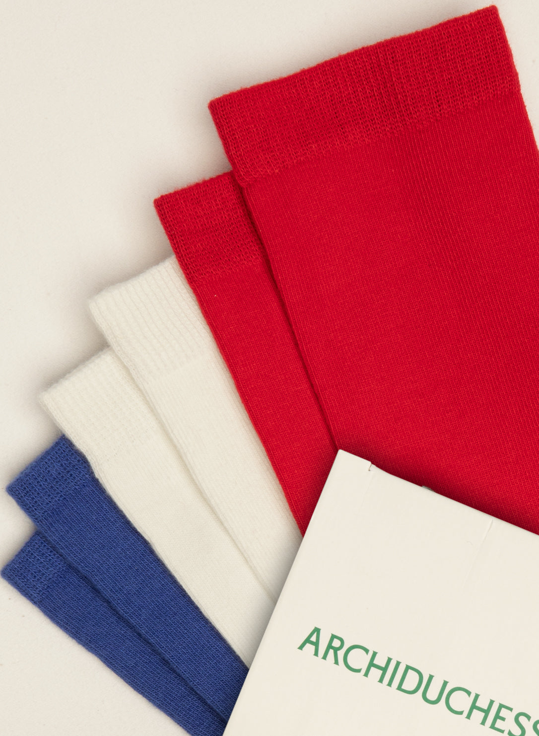 archiduchesse-courte-trio-bleu-blanc-rouge-chaussettes-3-paires image 2