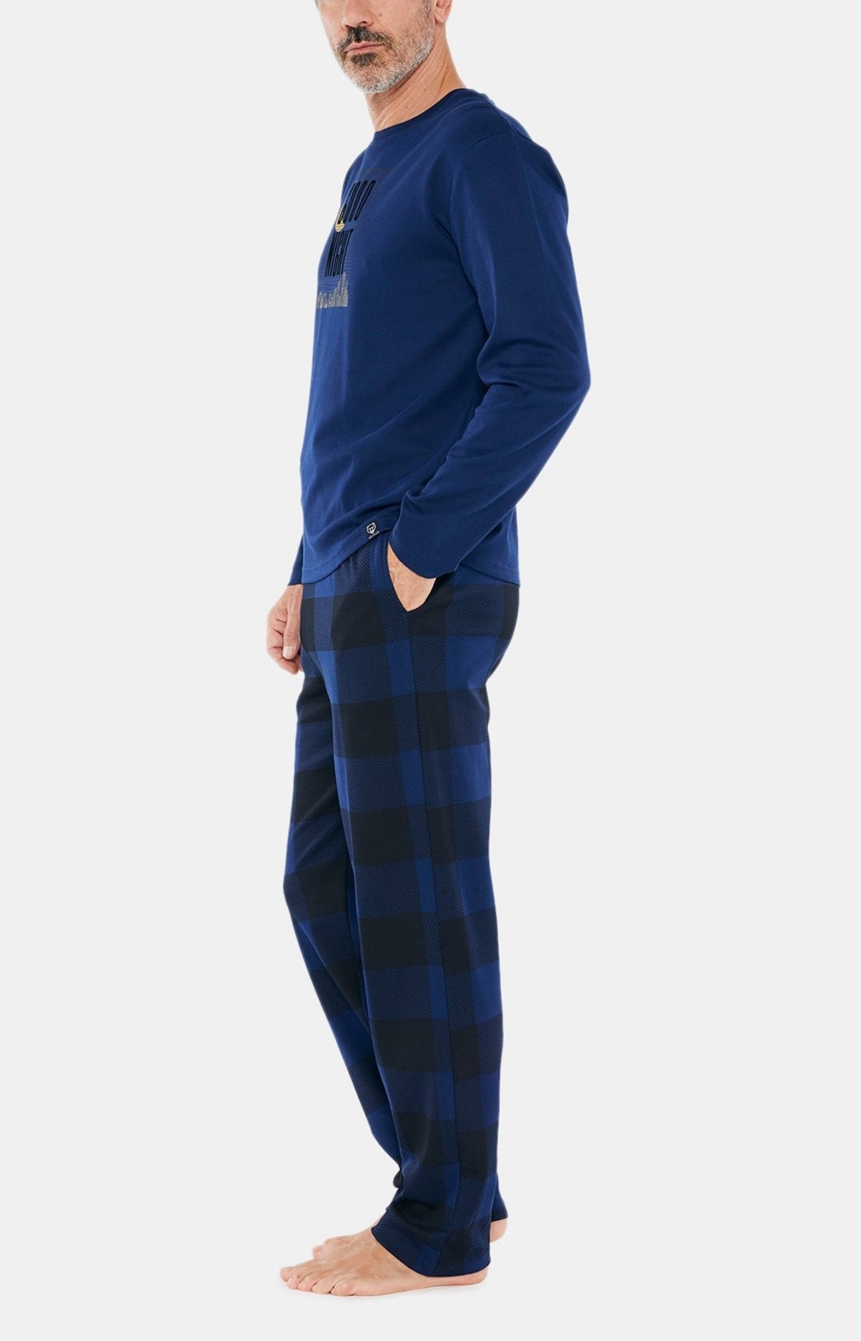 arthur-bob-good-night-pyjama-homme-marine-coton-bio image 4