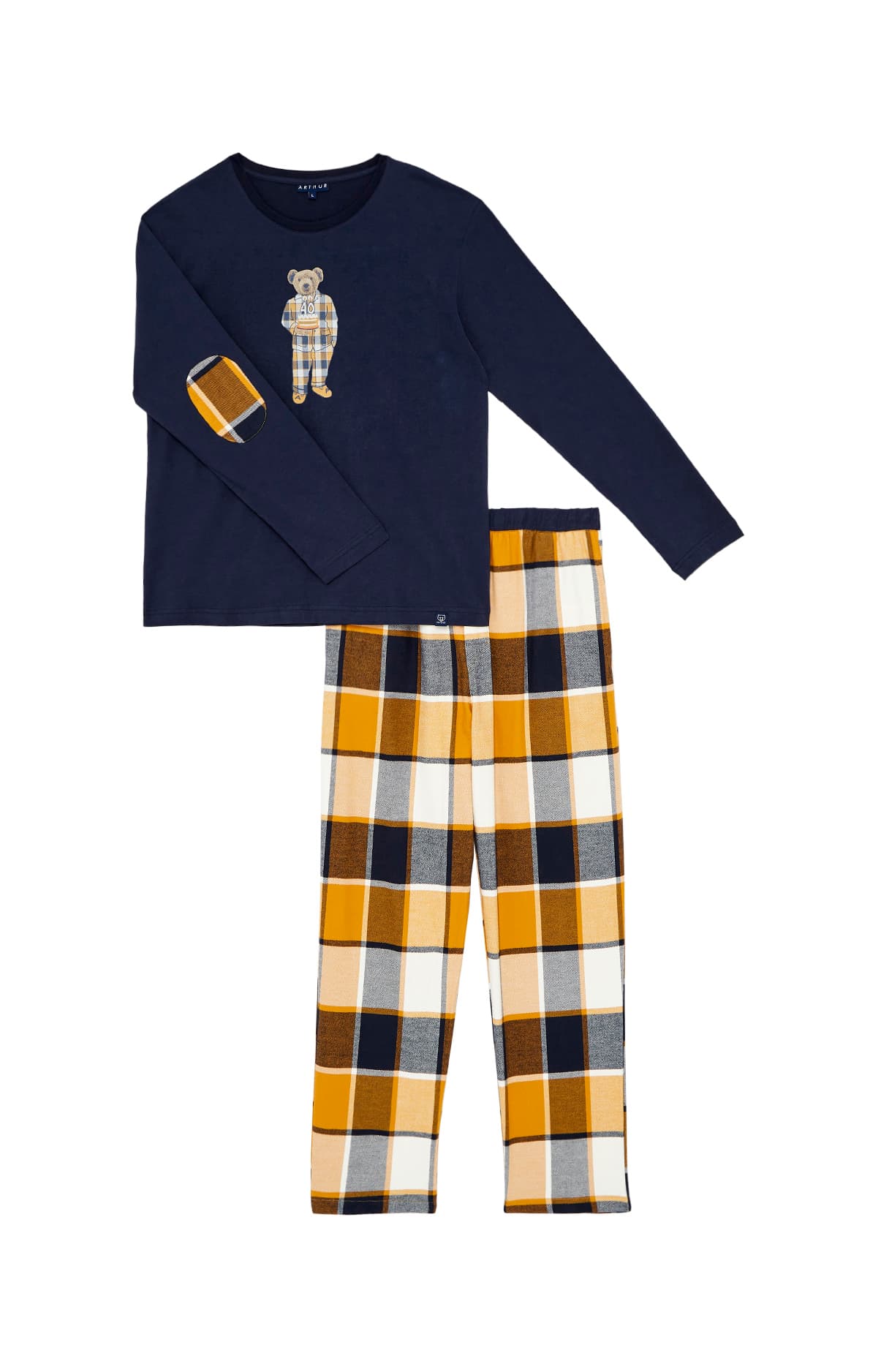 arthur-bob-happy-40-pyjama-homme-coton-bio-gold image 3
