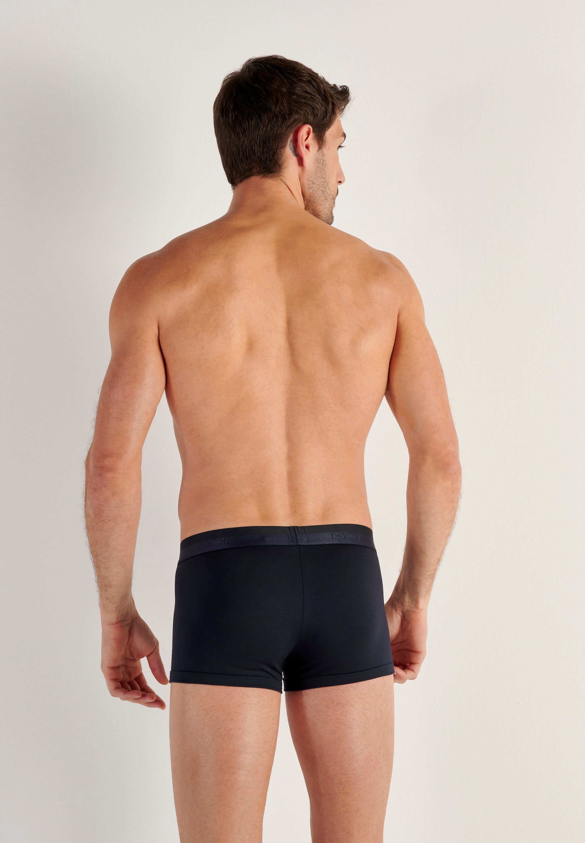 hom-ho1-boxer-homme-modal-coton-bleu-marine image 2