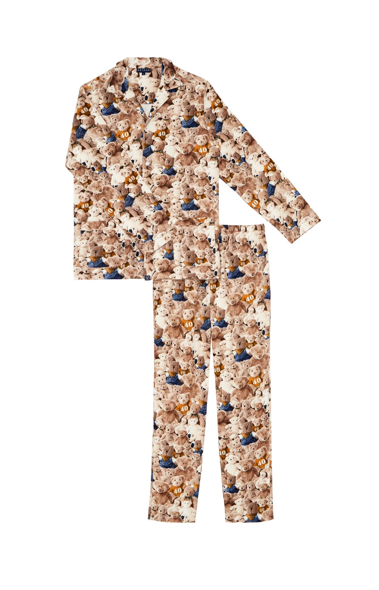 arthur-bob-teddy-40-ans-pyjama-noisette-pilou-coton image 3