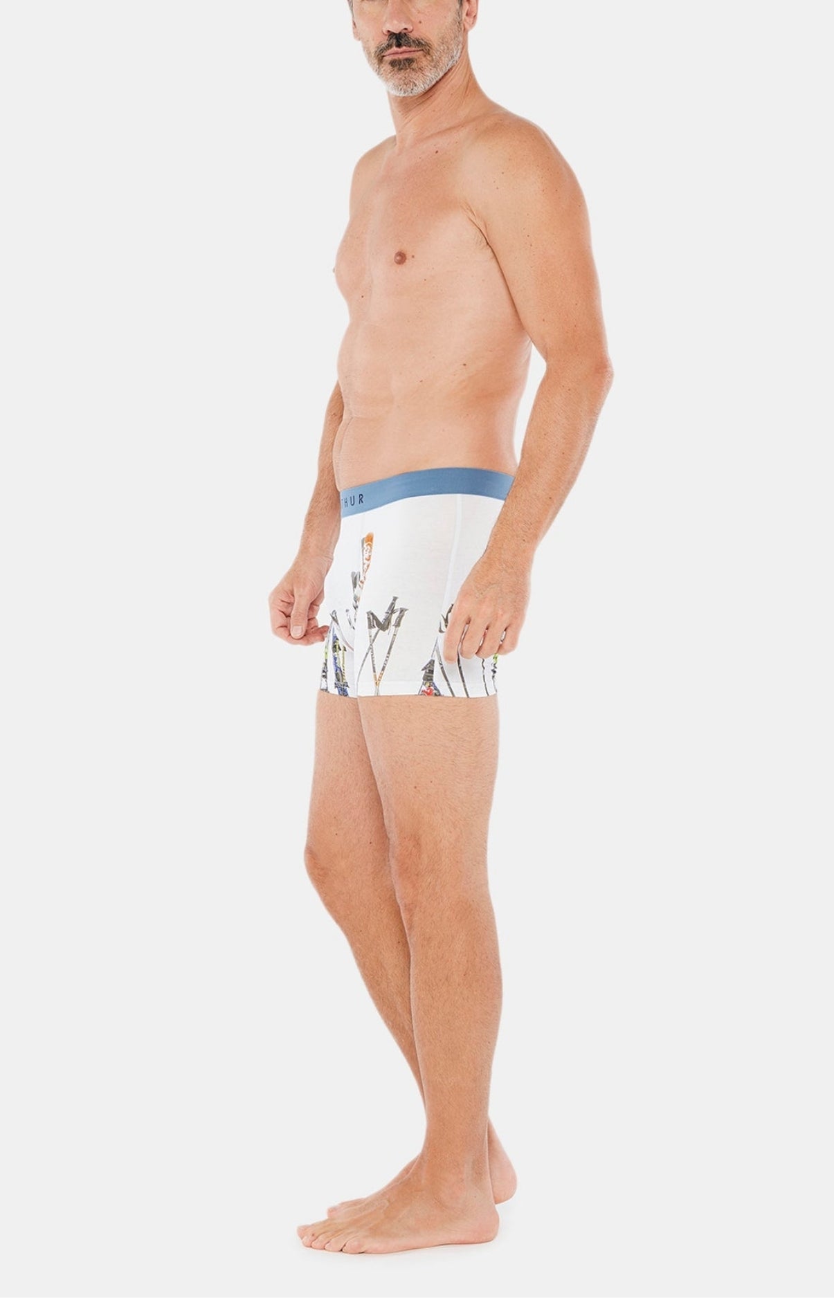 arthur-bob-ski-boxer-blanc-coton-bio-homme image 2