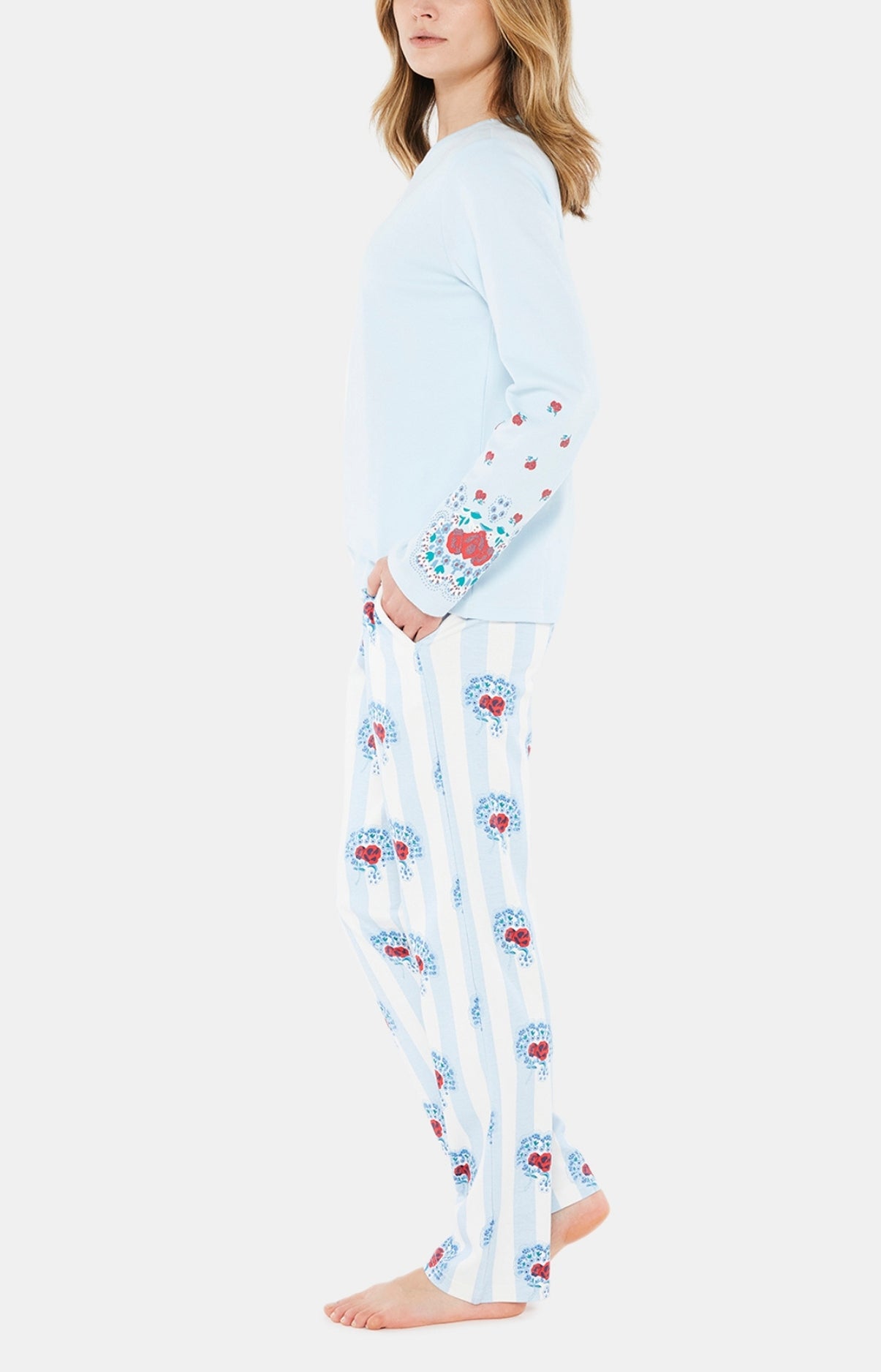 arthur-bob-suzanne-pyjama-femme-bleu-coton-bio image 2