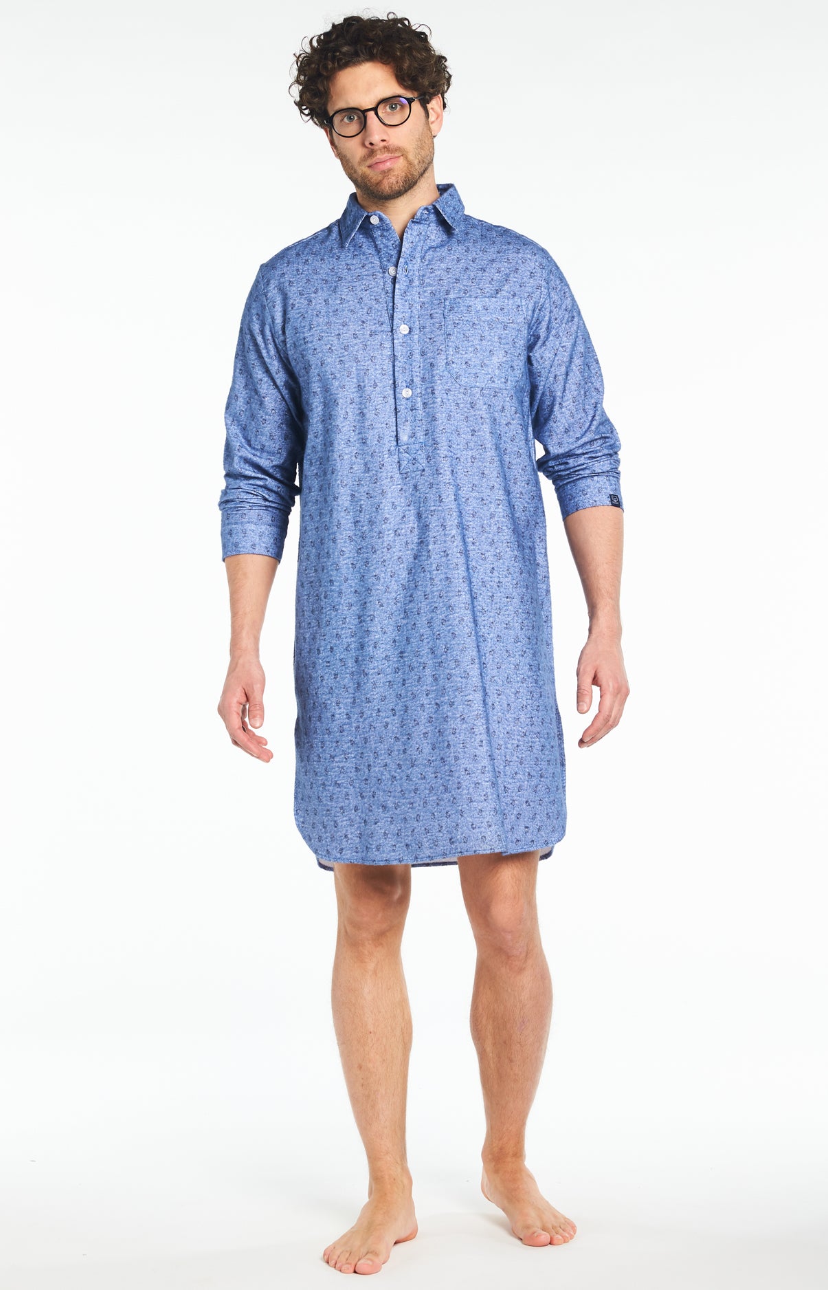 arthur-bob-clock-chemise-de-nuit-homme-coton-c-ladon image 2