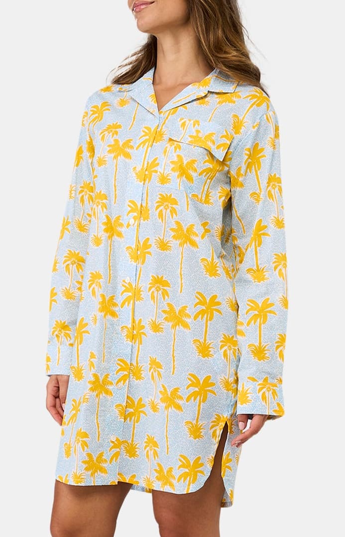 arthur-bob-robe-chemise-palmier-jaune-femme image 2