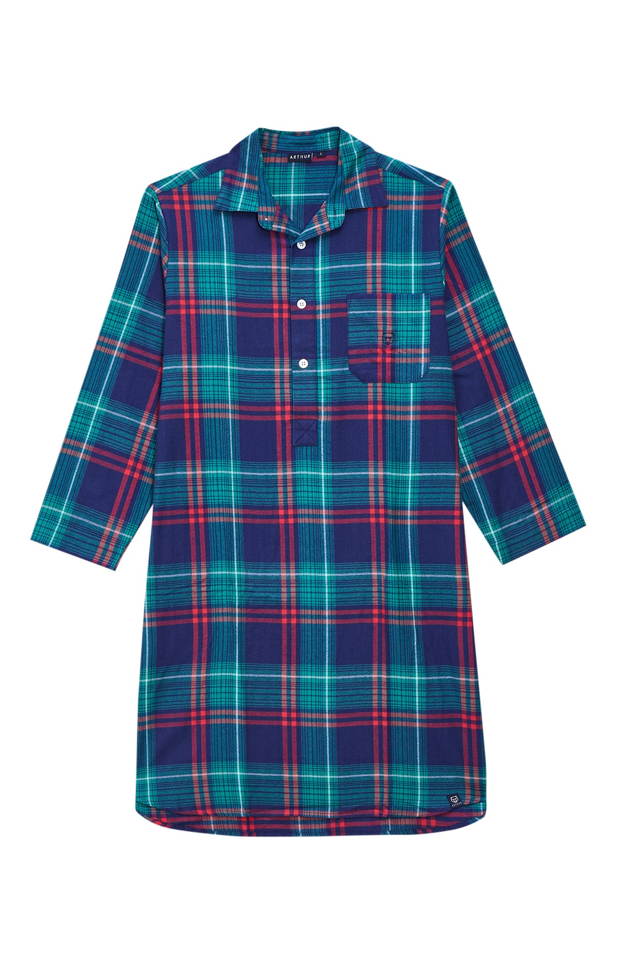 arthur-bob-thomas-chemise-de-nuit-flanelle-marine image 3