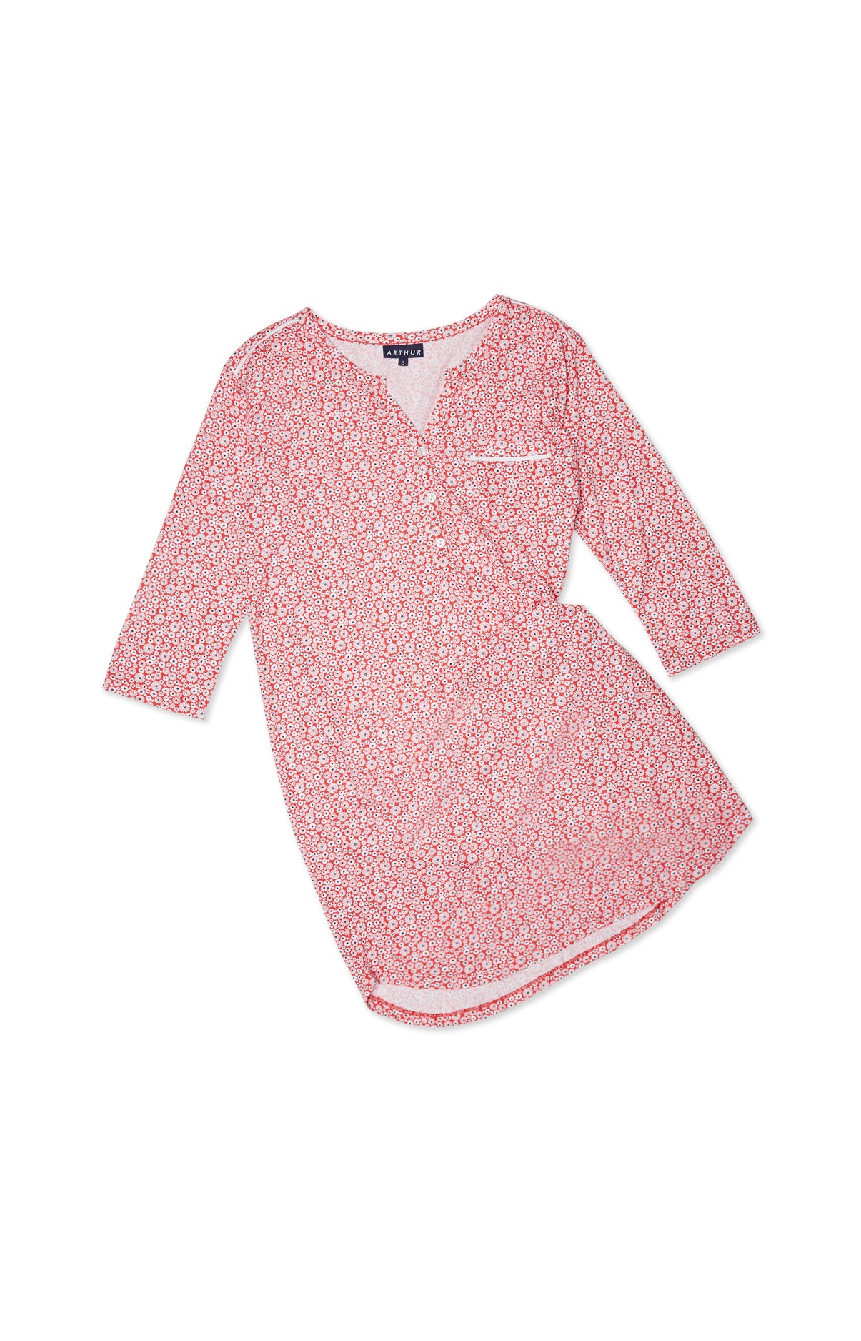 arthur-bob-chemise-de-nuit-marguerite-rouge-courte image 3