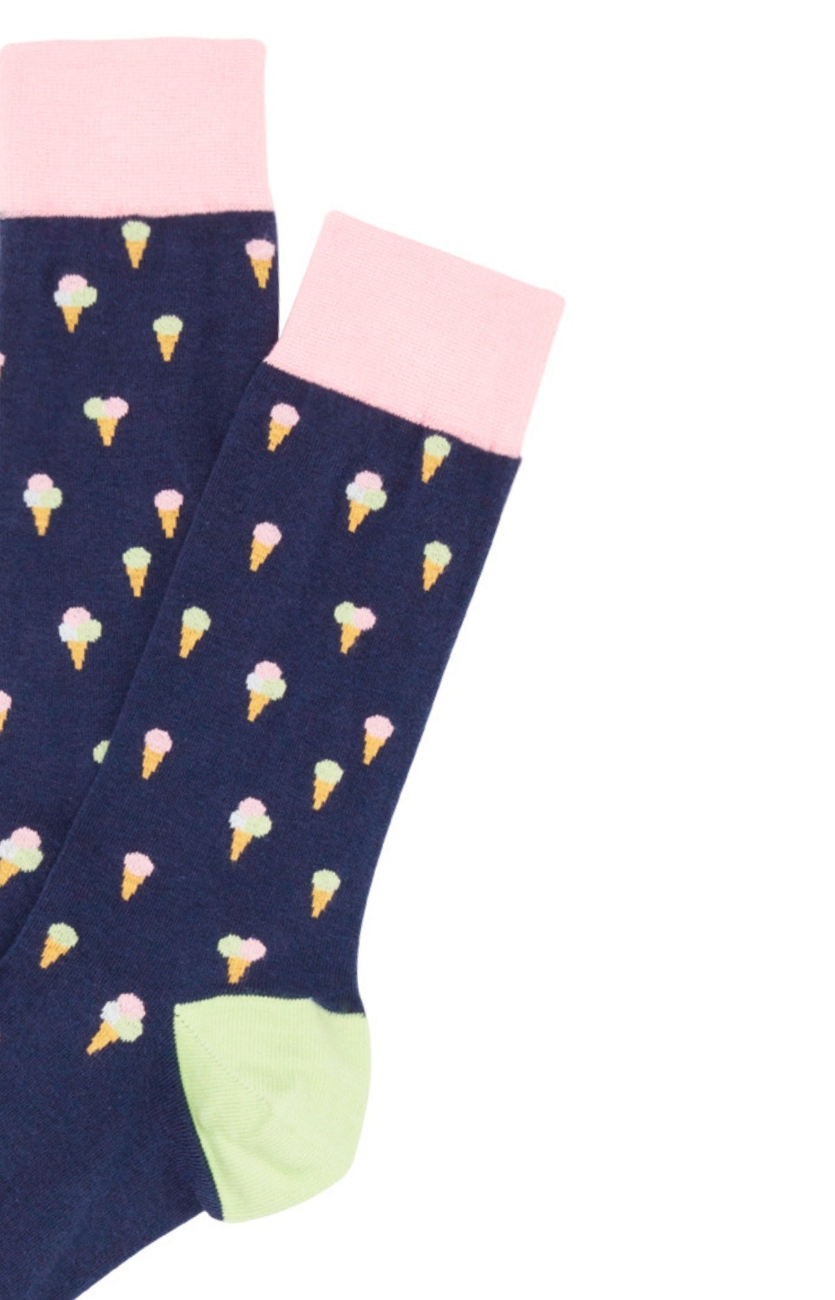 arthur-bob-icecream-chaussettes-homme-marine-40-46-coton-bio image 2