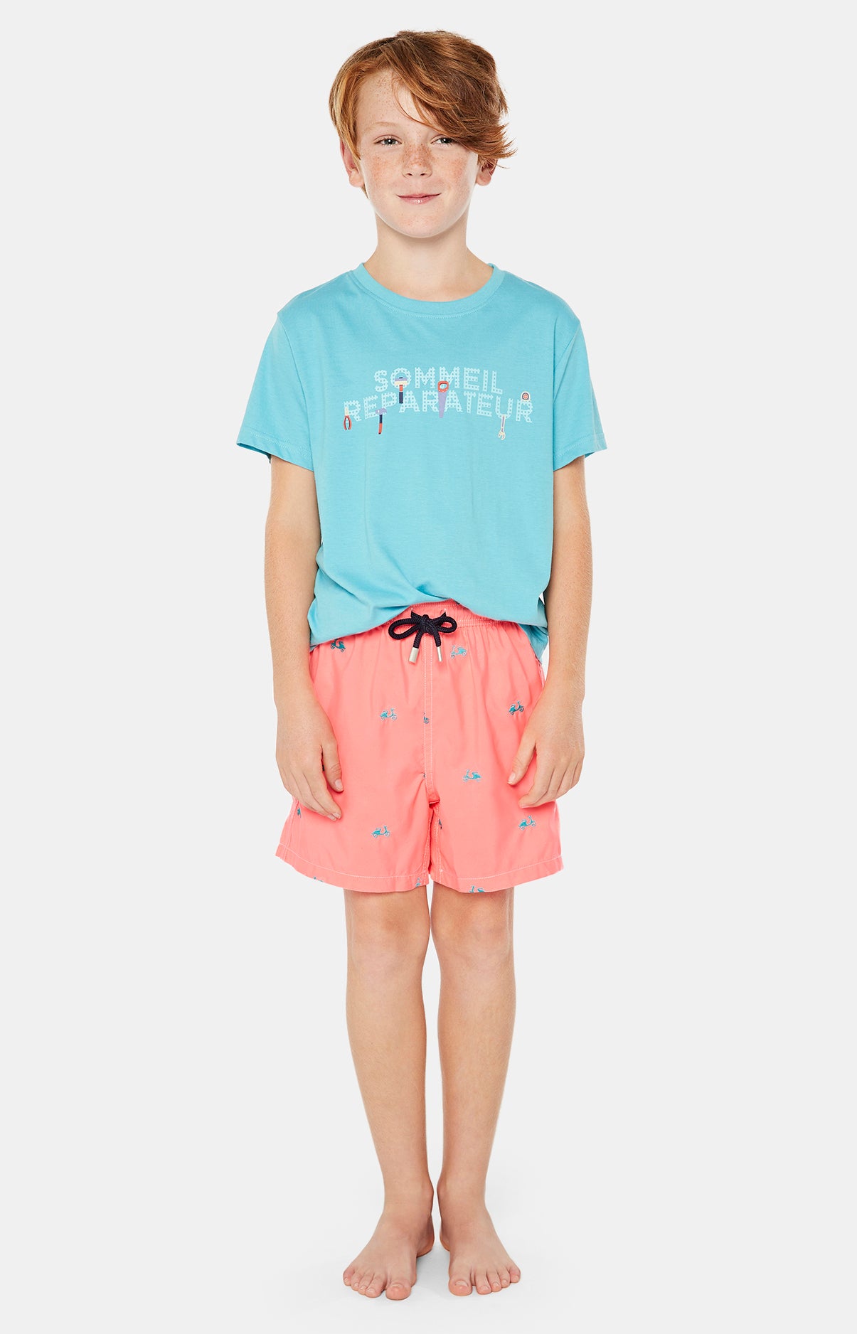 arthur-bob-scooter-short-de-bain-gar-on-recycl-rose image 1